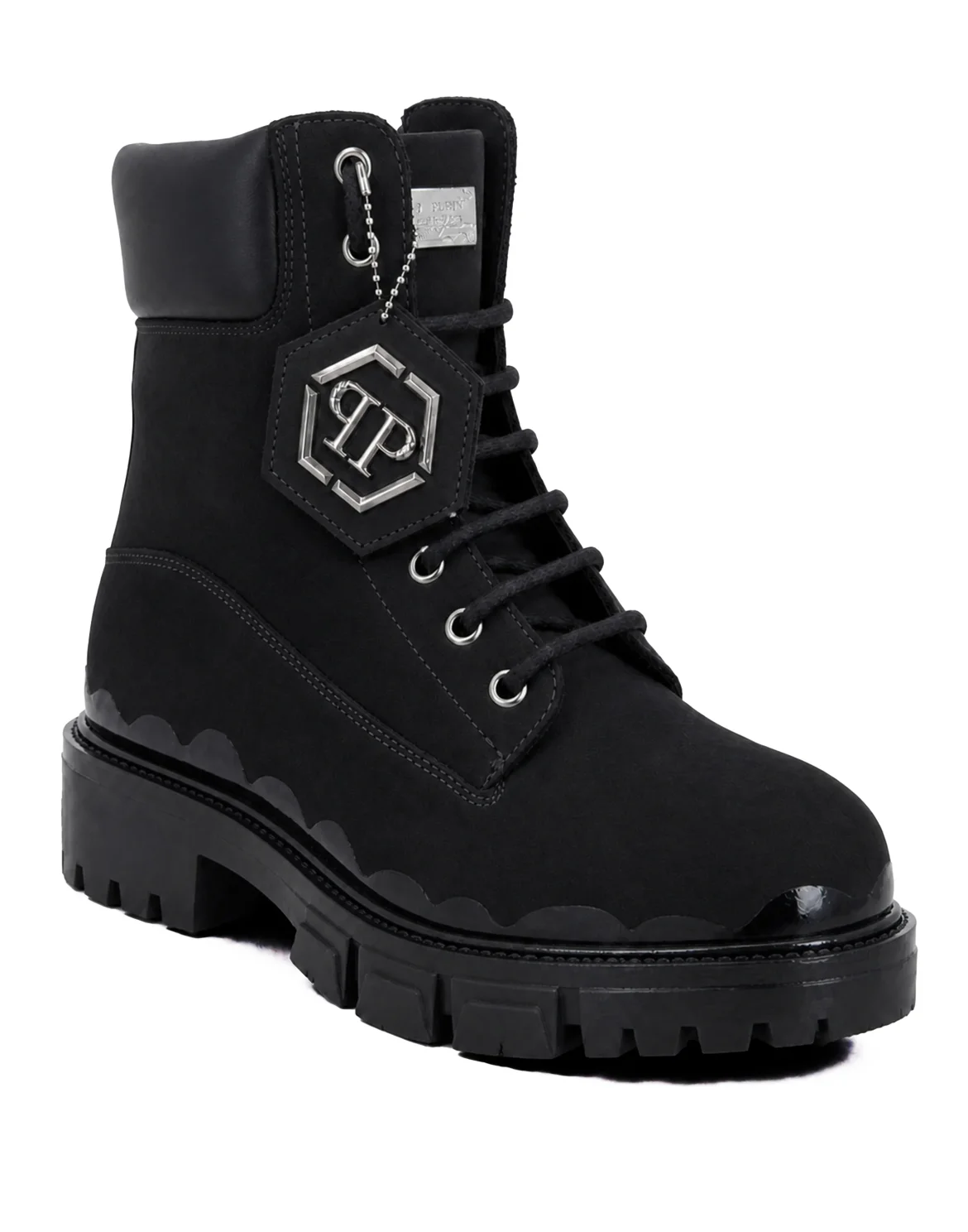 Nabuk Lace-Up Boots Immersed, цвет: Черный