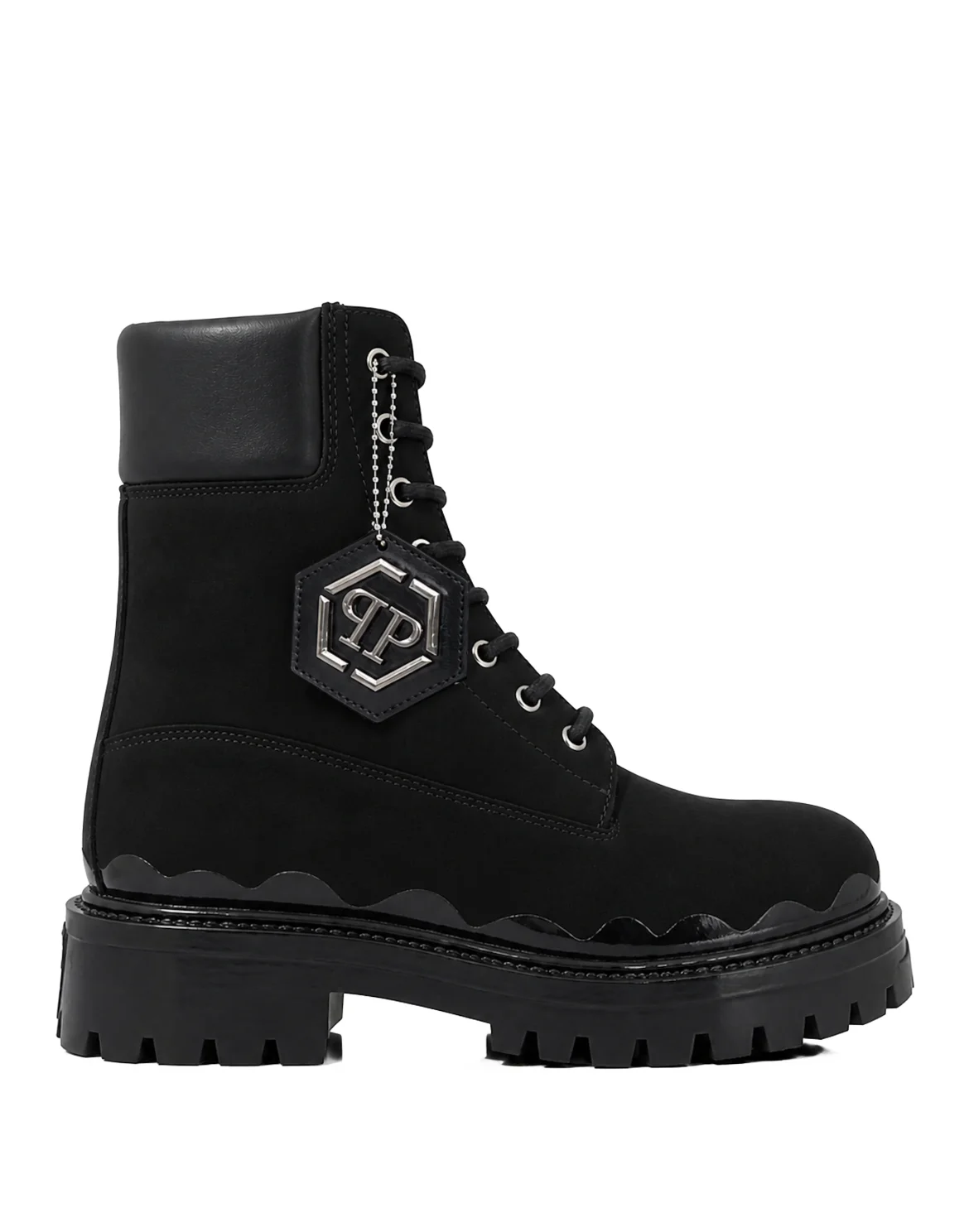 Nabuk Lace-Up Boots Immersed, цвет: Черный