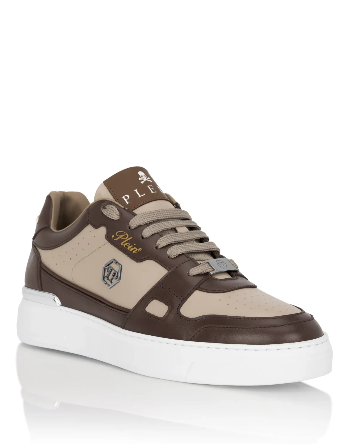 Low-Top Sneakers Mix Nappa, цвет: Коричневый