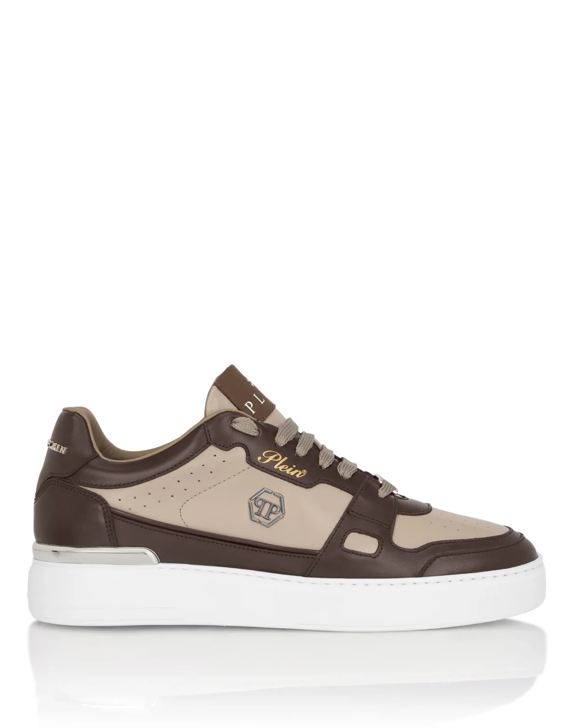 Low-Top Sneakers Mix Nappa, цвет: Коричневый