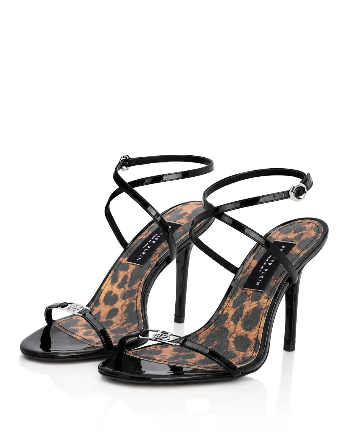 Patent Leather High Heels Sandals 11, цвет: Черный