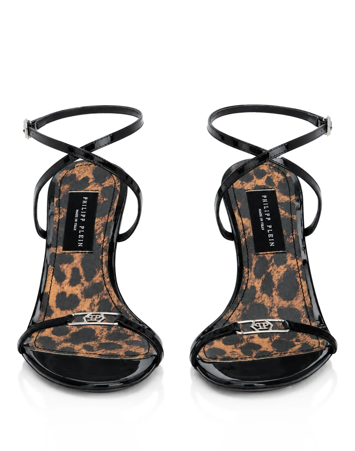 Patent Leather High Heels Sandals 11, цвет: Черный