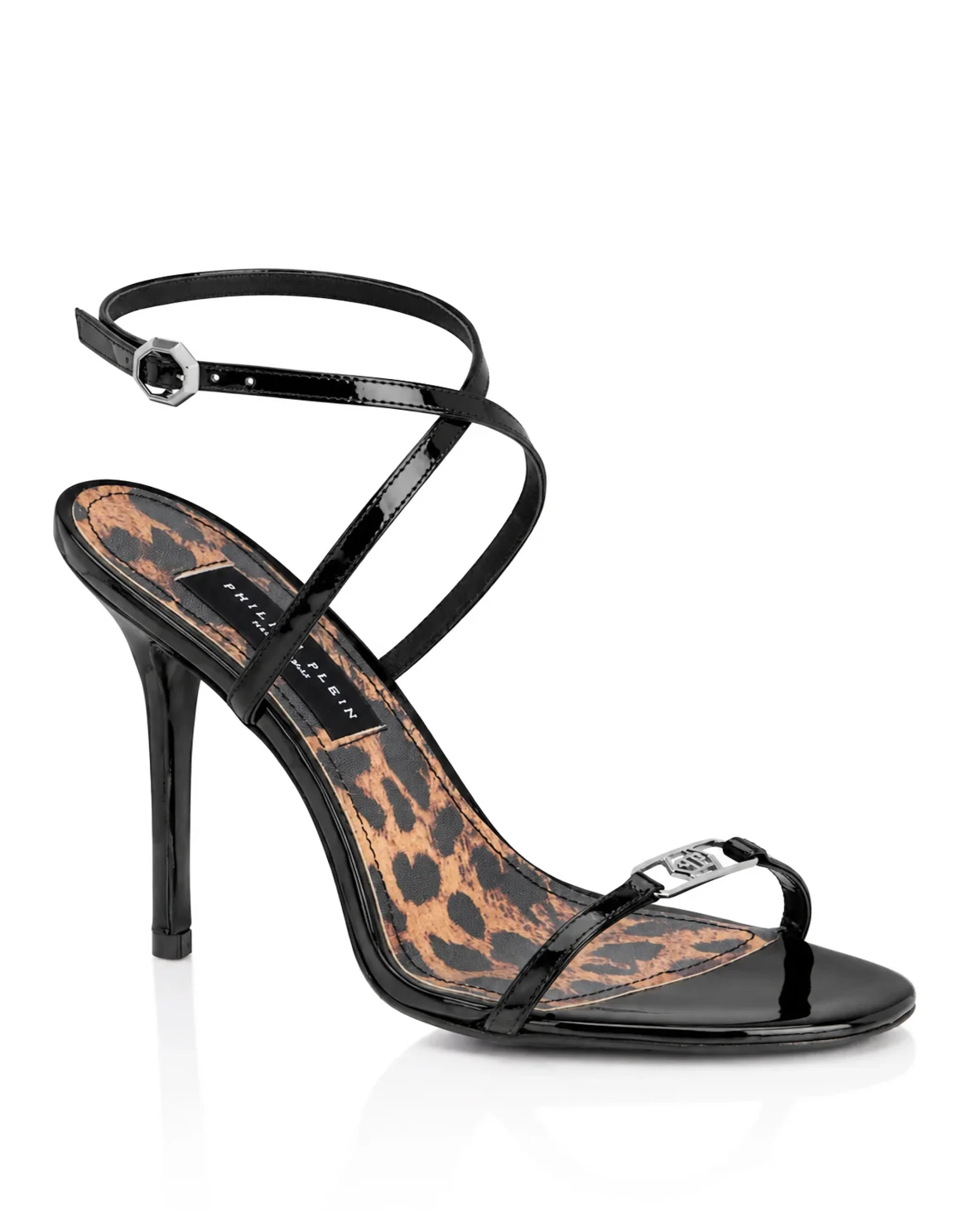 Patent Leather High Heels Sandals 11, цвет: Черный