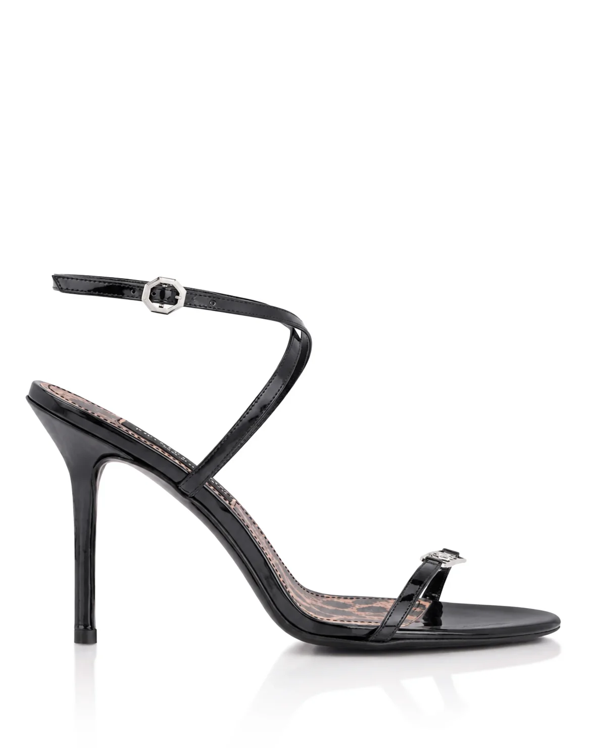 Patent Leather High Heels Sandals 11, цвет: Черный