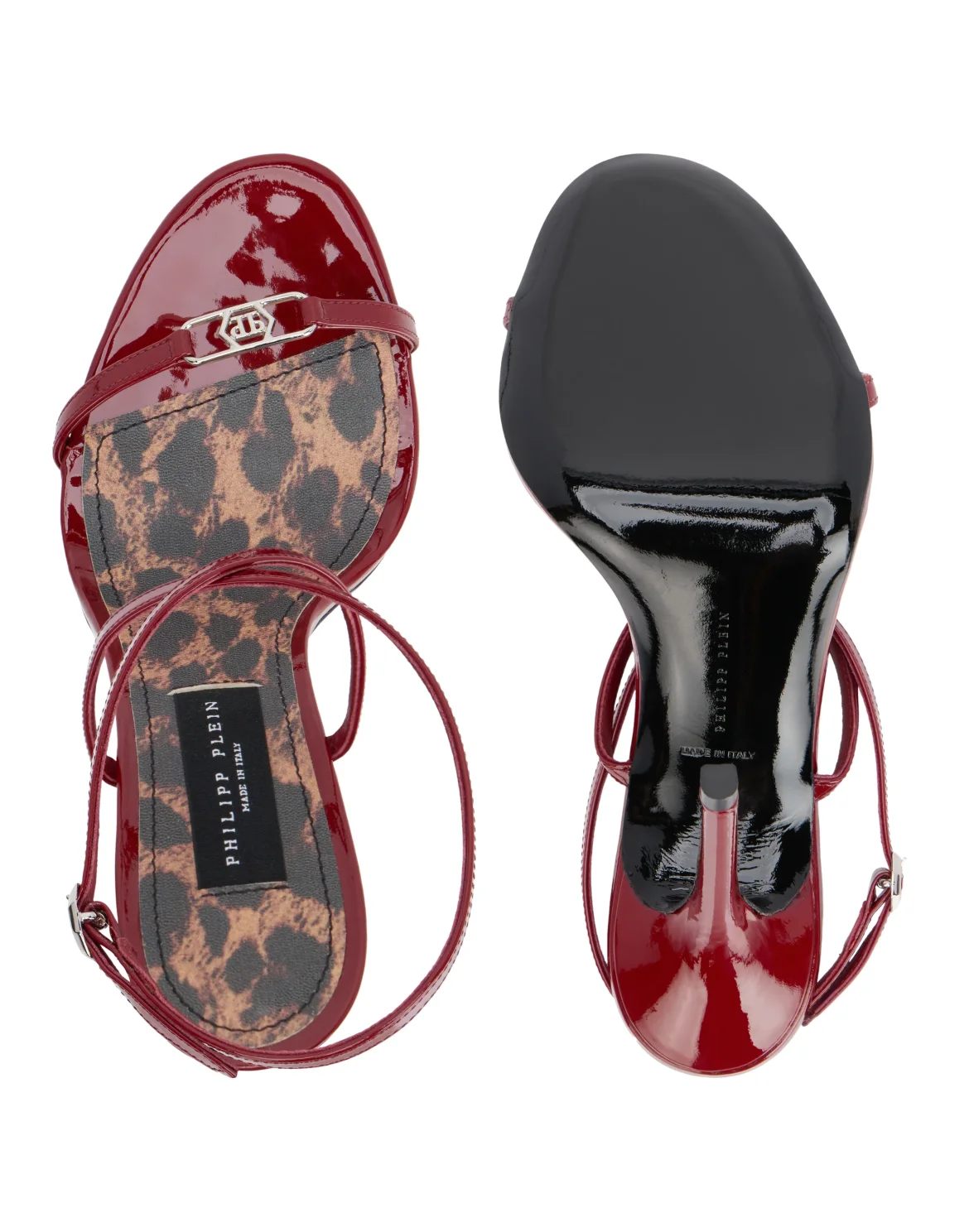 Patent Leather High Heels Sandals 11, цвет: Красный