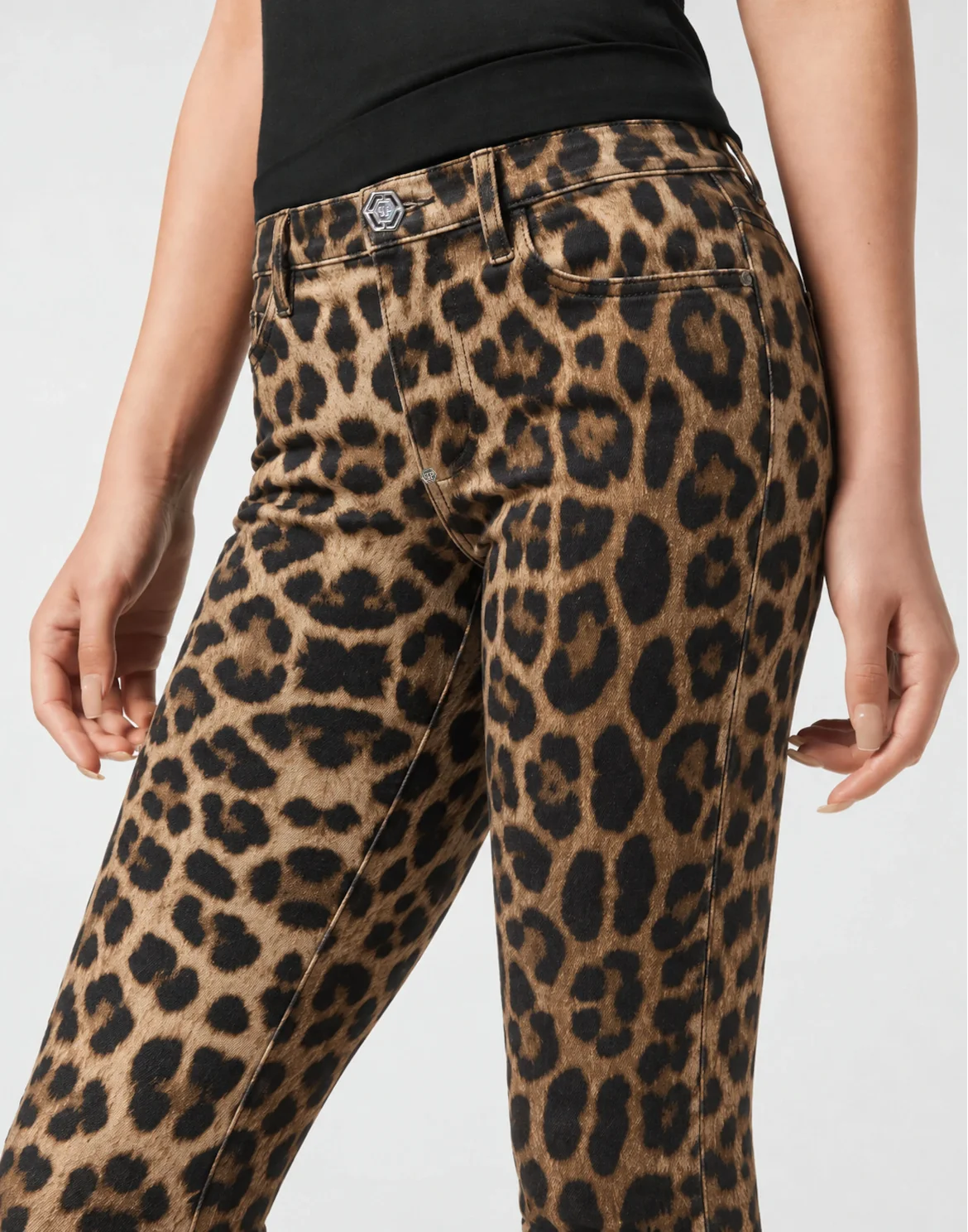 Leopard Slim Fit Jeans, цвет: Леопард