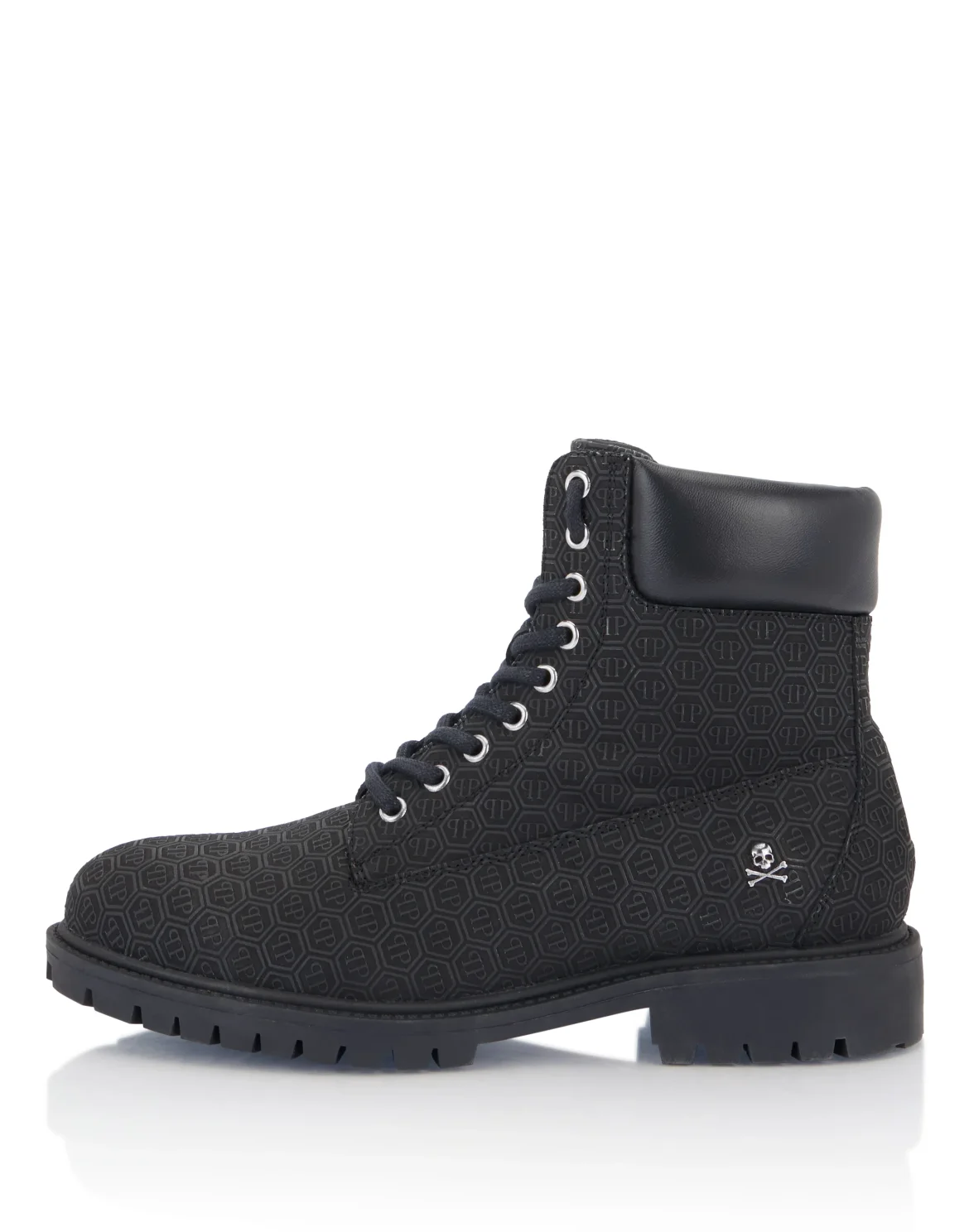 Nubuck Leather Mid Boots Monogram, цвет: Черный