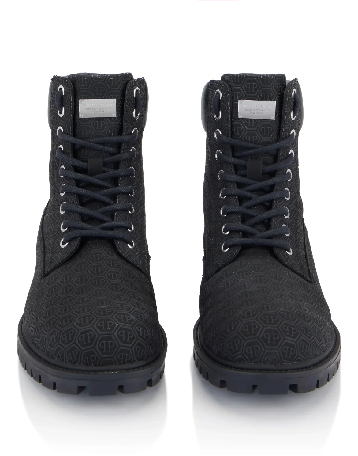 Nubuck Leather Mid Boots Monogram, цвет: Черный