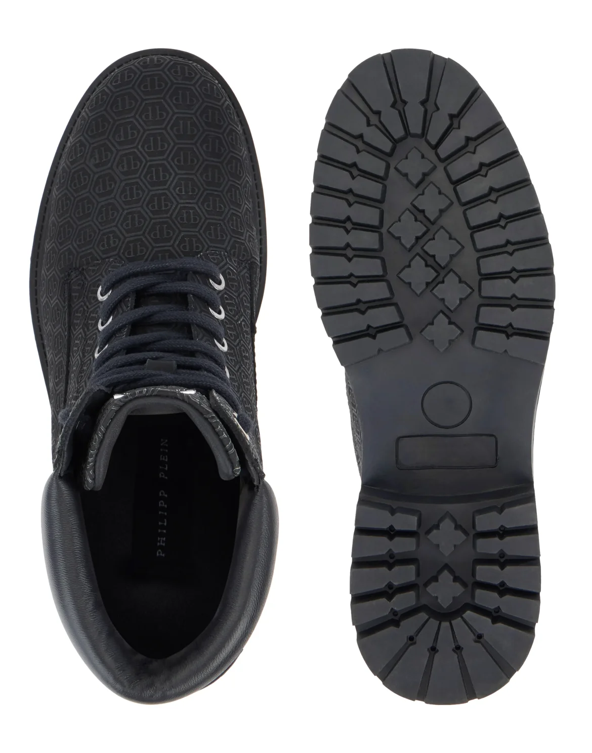 Nubuck Leather Mid Boots Monogram, цвет: Черный