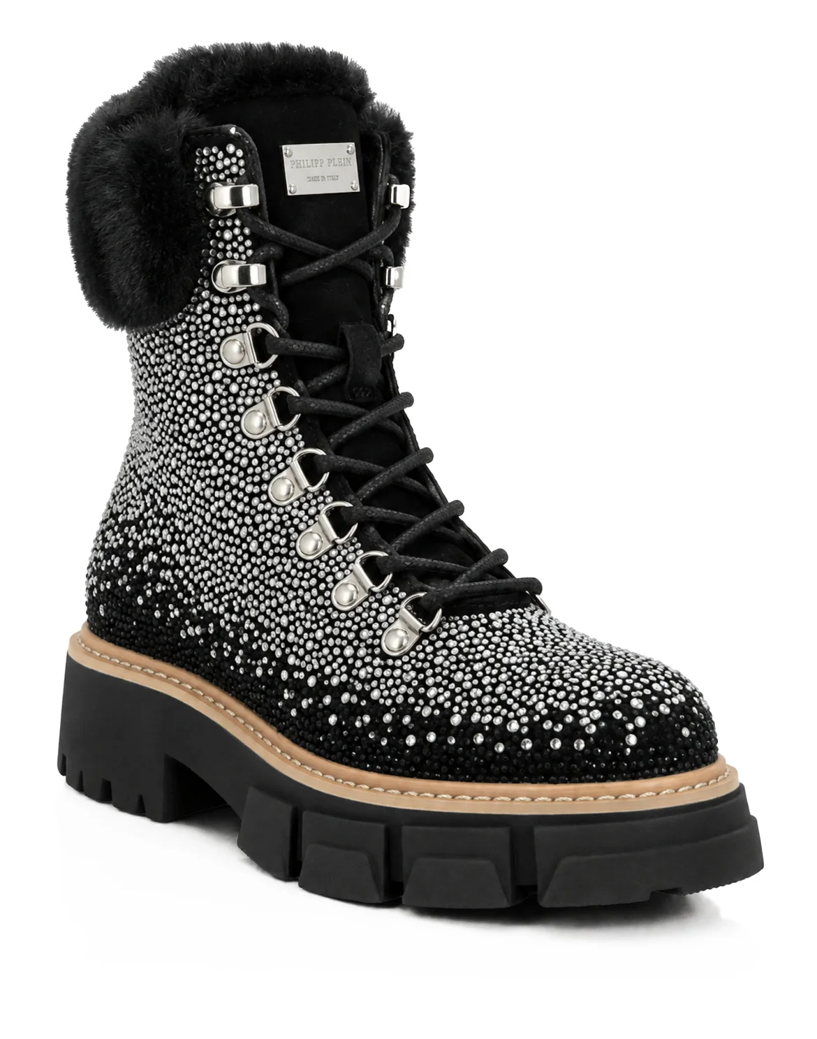 Suede Mountain Boots Mix Strass, цвет: Черный