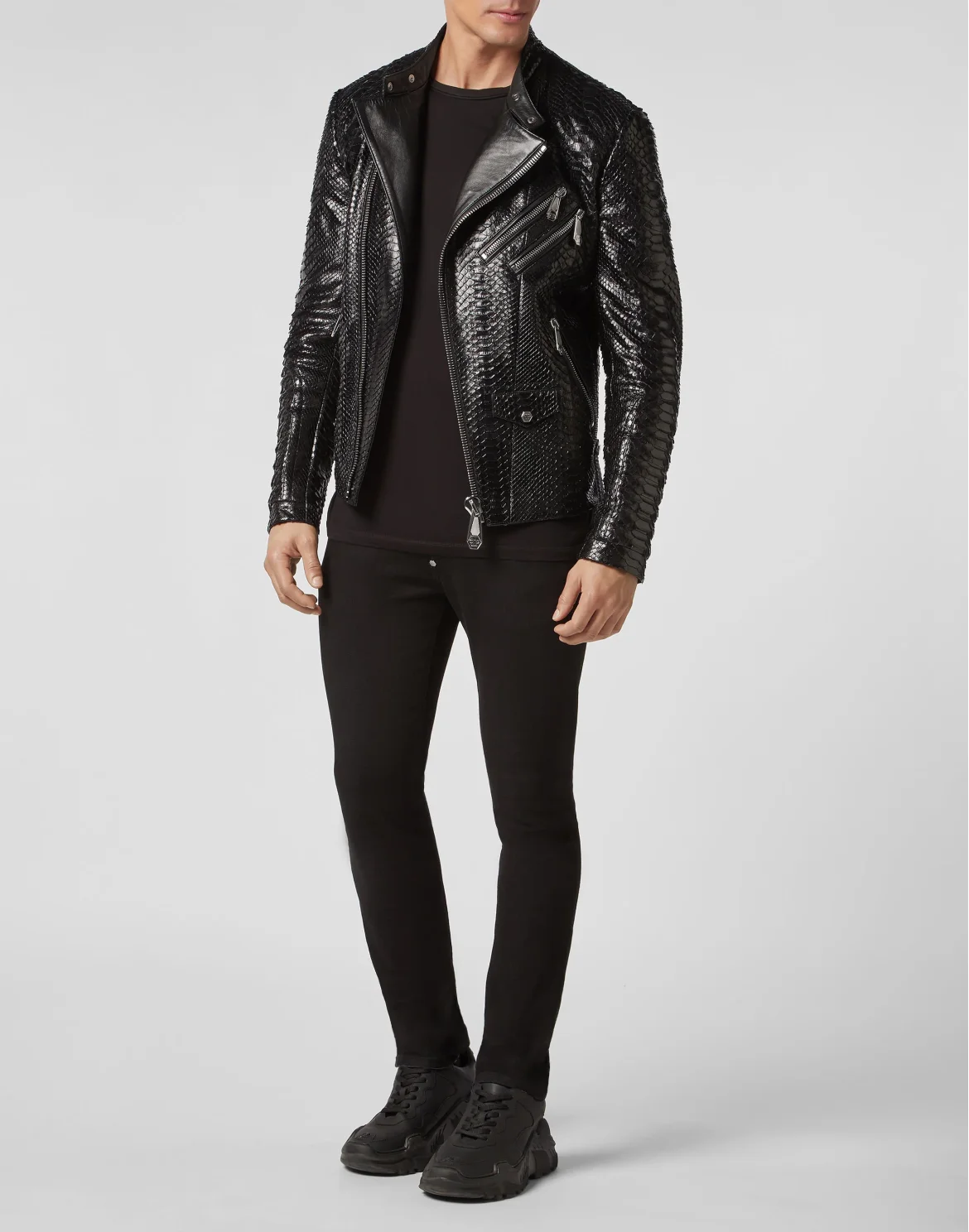 Leather Biker Rock PP, цвет: Черный
