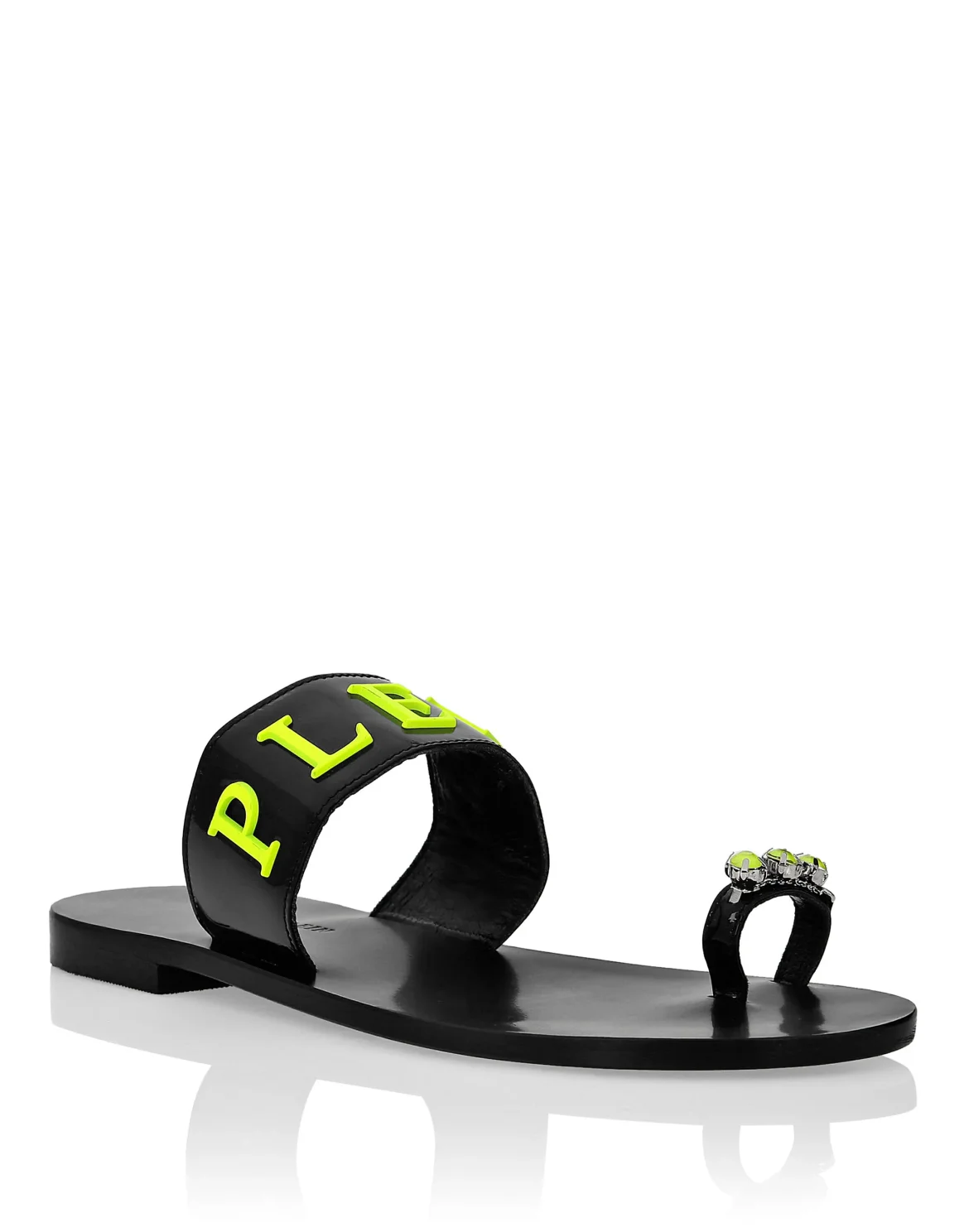 Sandals Flat Crystal, цвет: Желтый