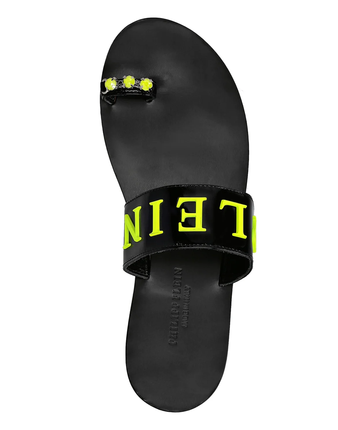 Sandals Flat Crystal, цвет: Желтый