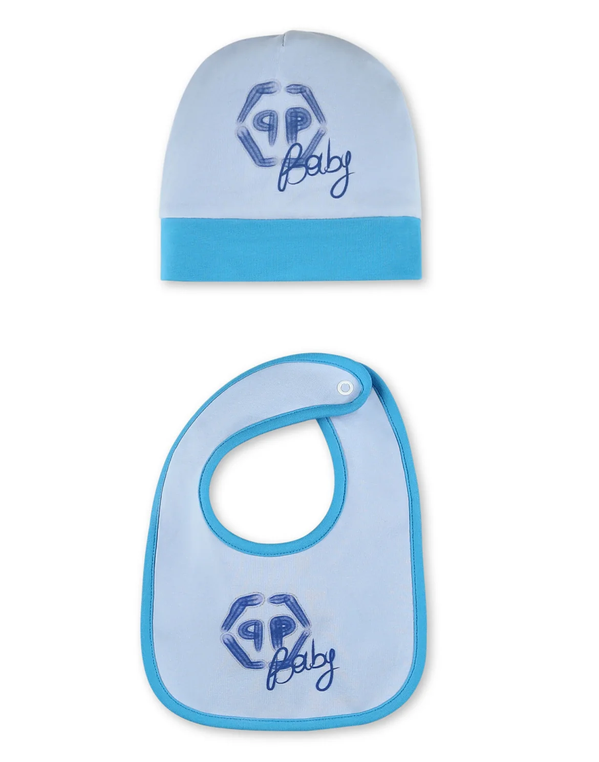 Body/Bonnet/Bib Monogram, цвет: Голубой