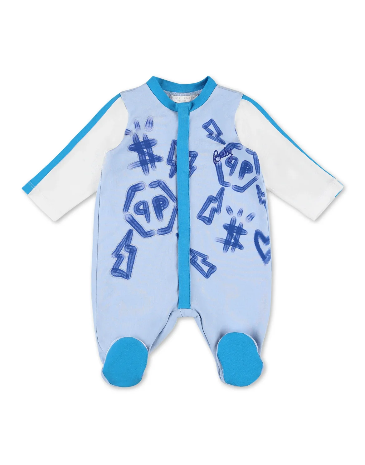 Body/Bonnet/Bib Monogram, цвет: Голубой