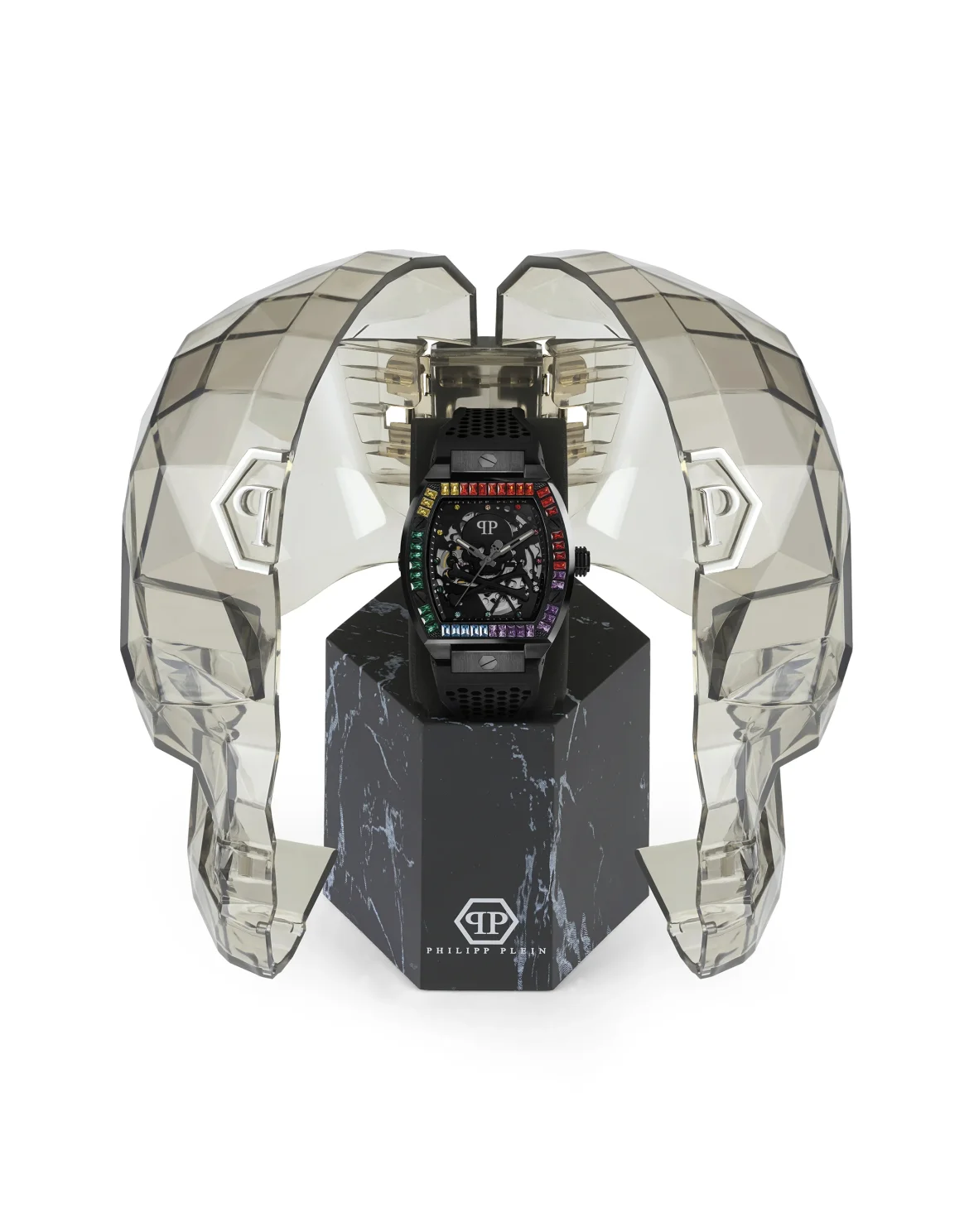 THE $KELETON Rainbow Watch with Crystals, цвет: Черный
