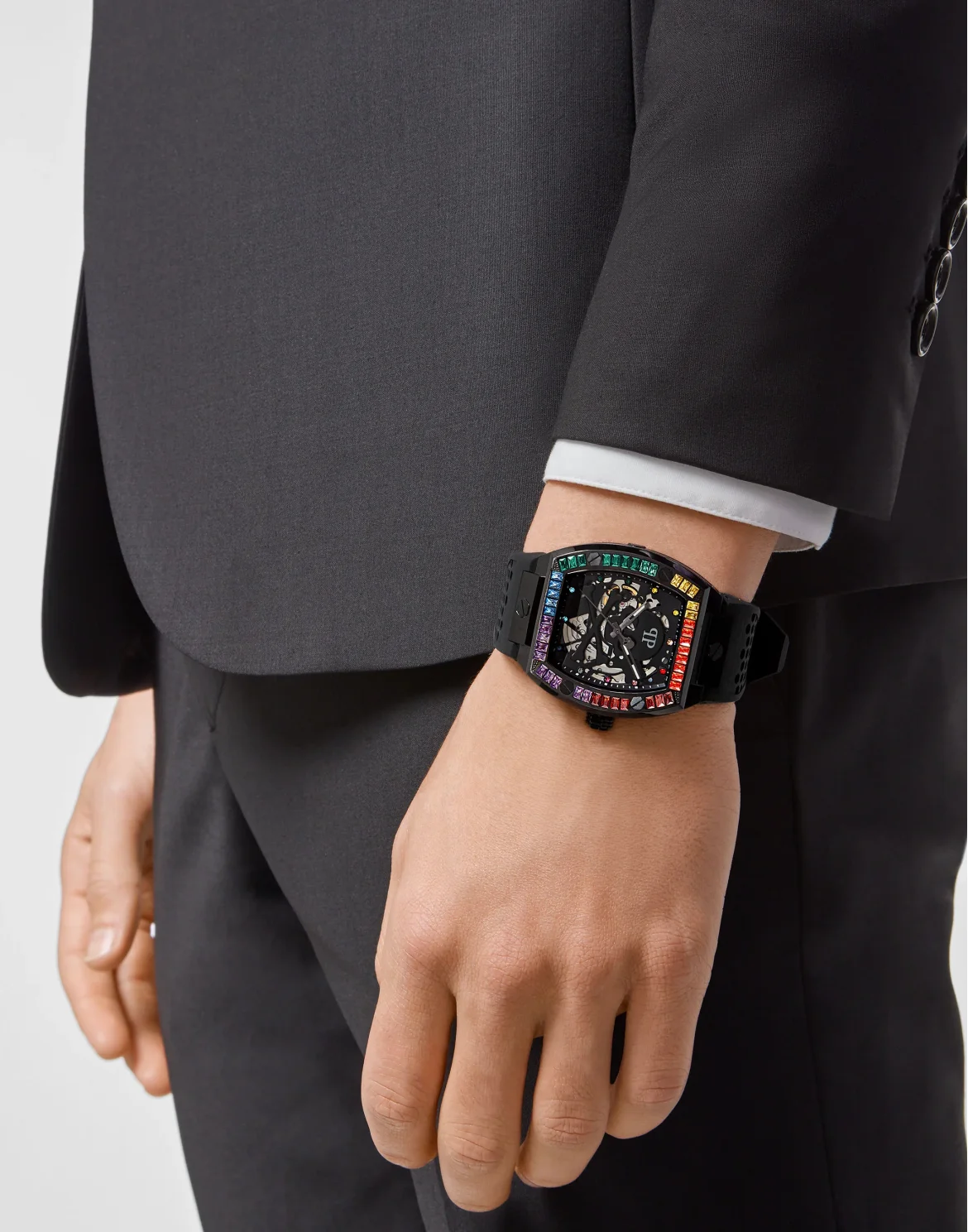 THE $KELETON Rainbow Watch with Crystals, цвет: Черный