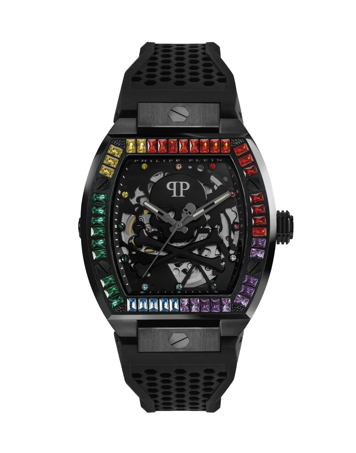 THE $KELETON Rainbow Watch with Crystals, цвет: Черный
