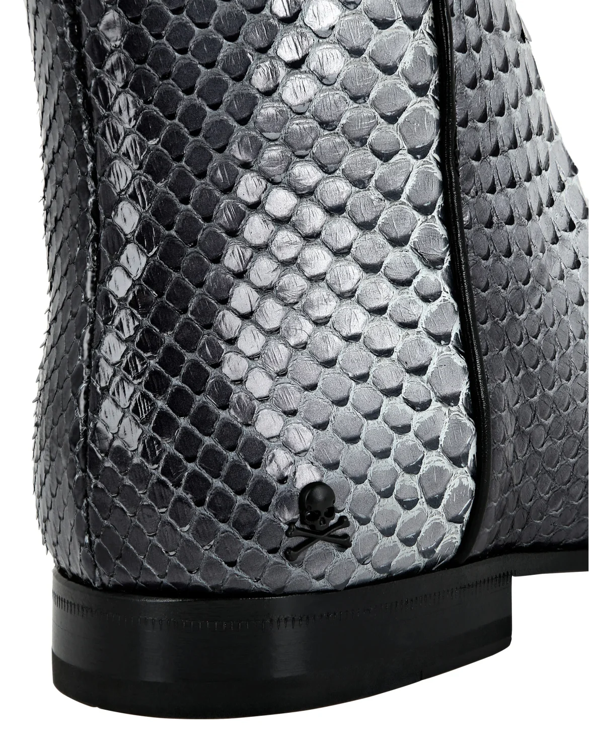 Python Print Boots Lo-Heels Mid, цвет: Серебристый