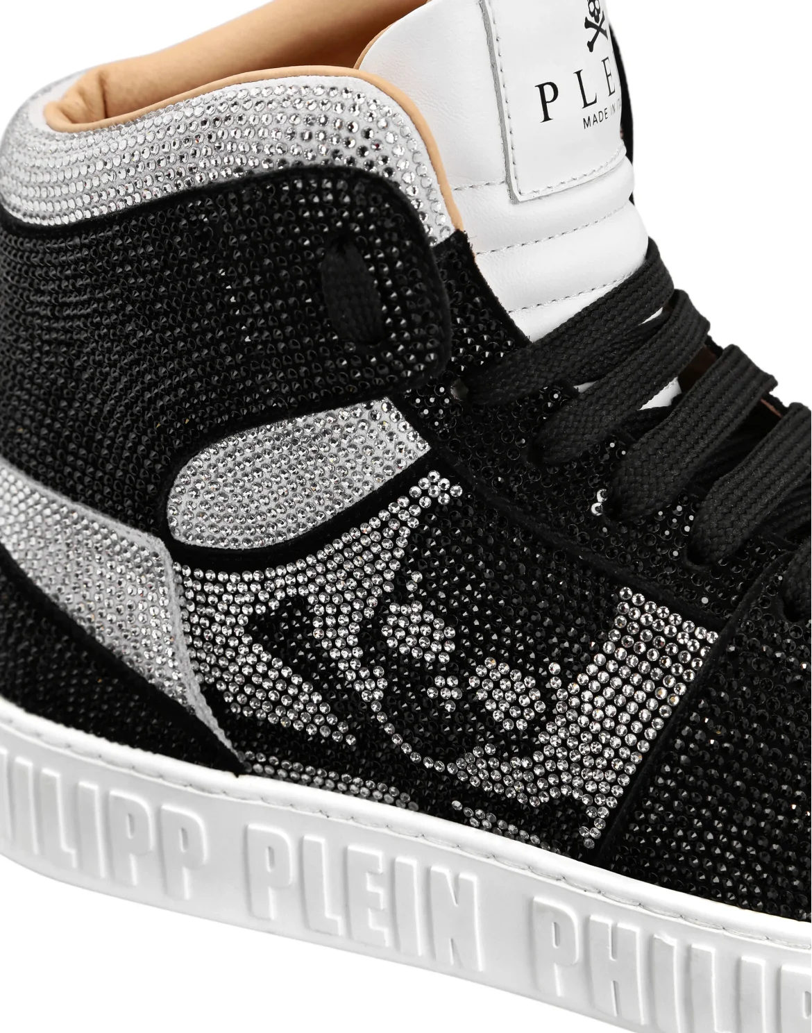 HI-TOP SNEAKERS NOTORIOUS CRYSTAL SKULL with Crystals, цвет: Черный