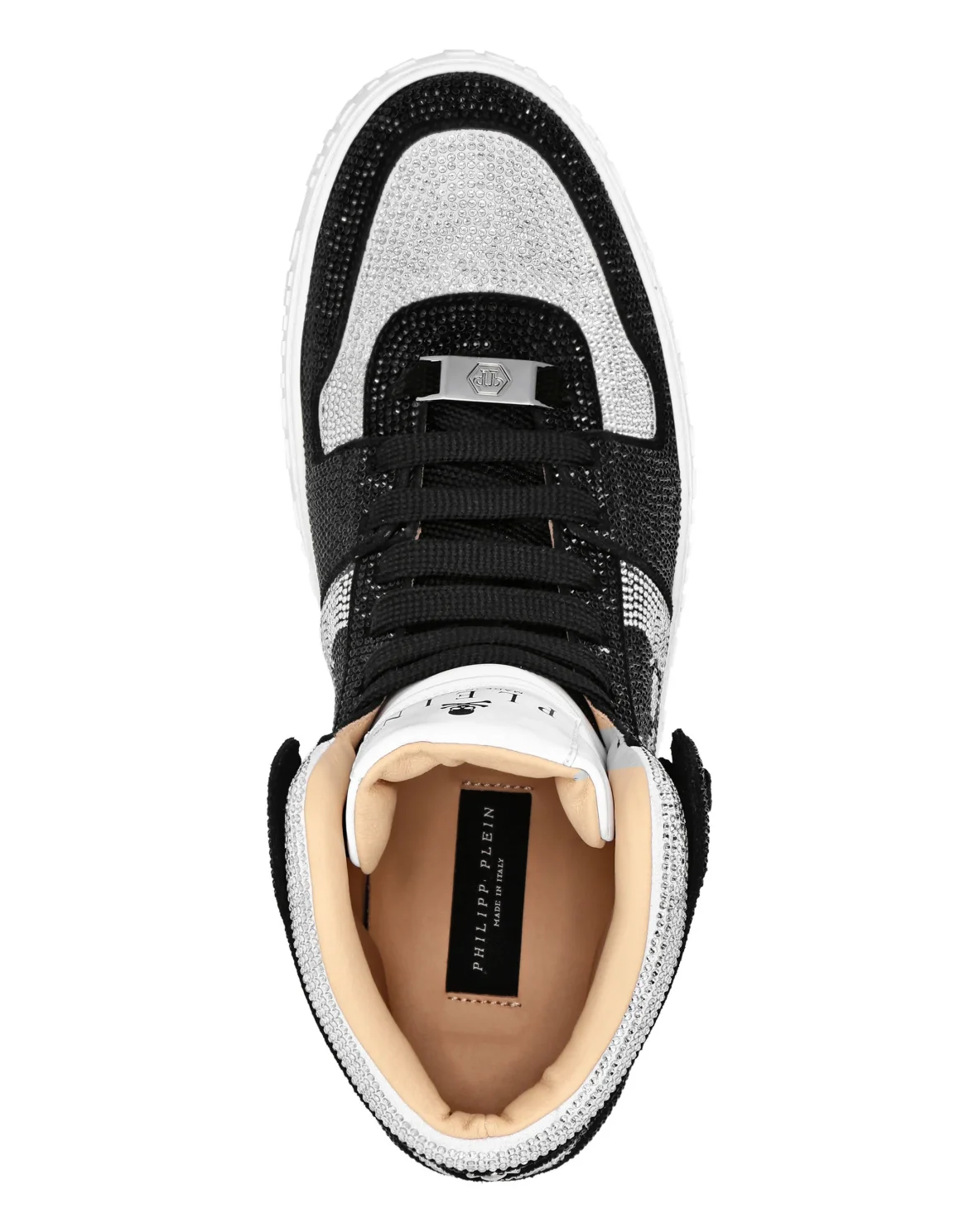 HI-TOP SNEAKERS NOTORIOUS CRYSTAL SKULL with Crystals, цвет: Черный
