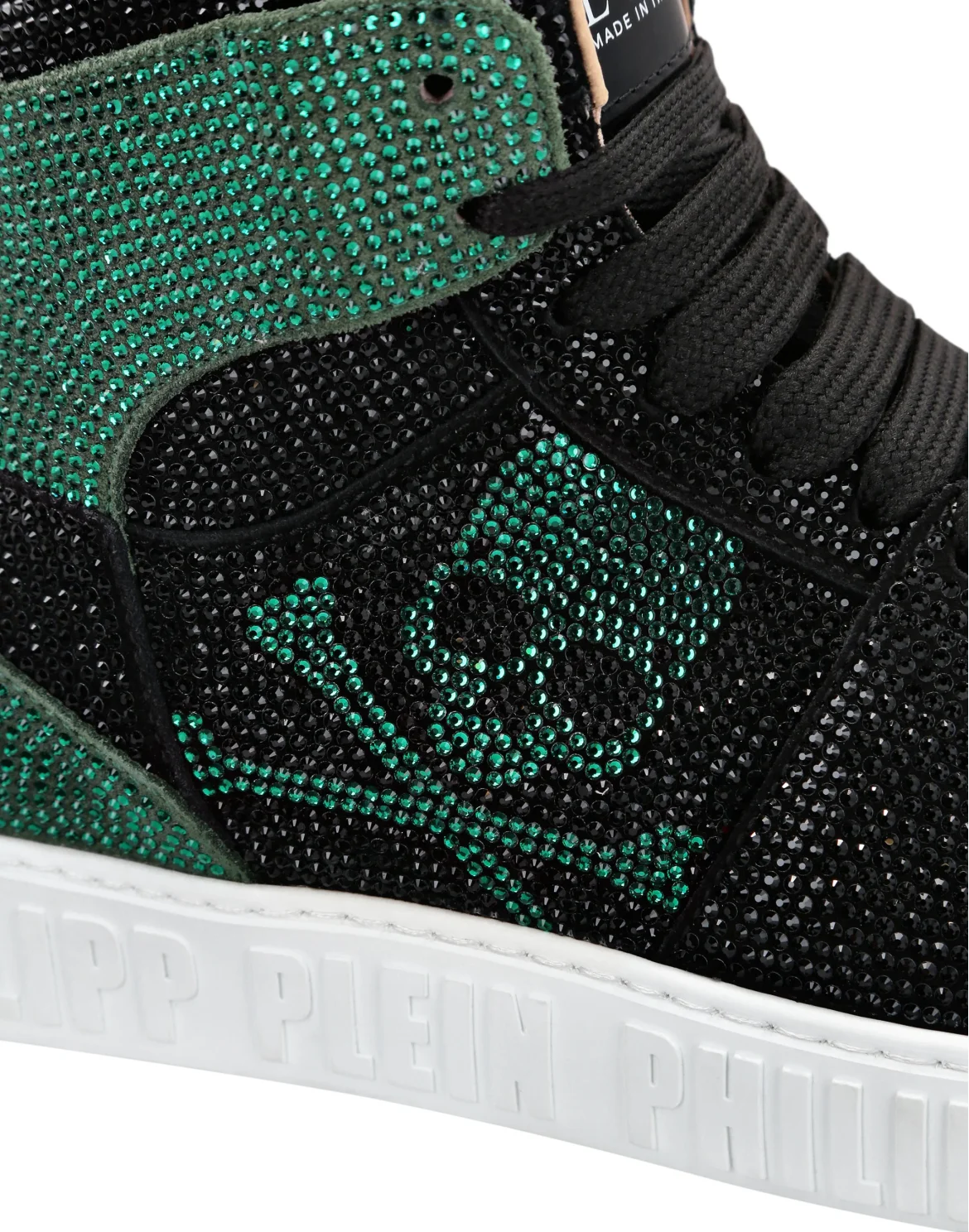 HI-TOP SNEAKERS NOTORIOUS CRYSTAL SKULL with Crystals, цвет: Зеленый