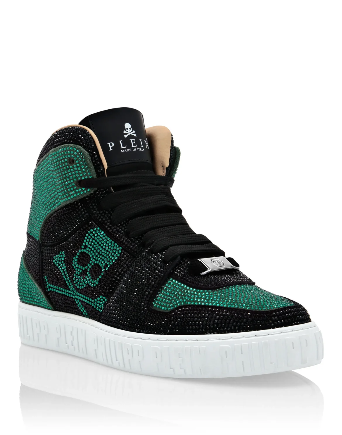 HI-TOP SNEAKERS NOTORIOUS CRYSTAL SKULL with Crystals, цвет: Зеленый