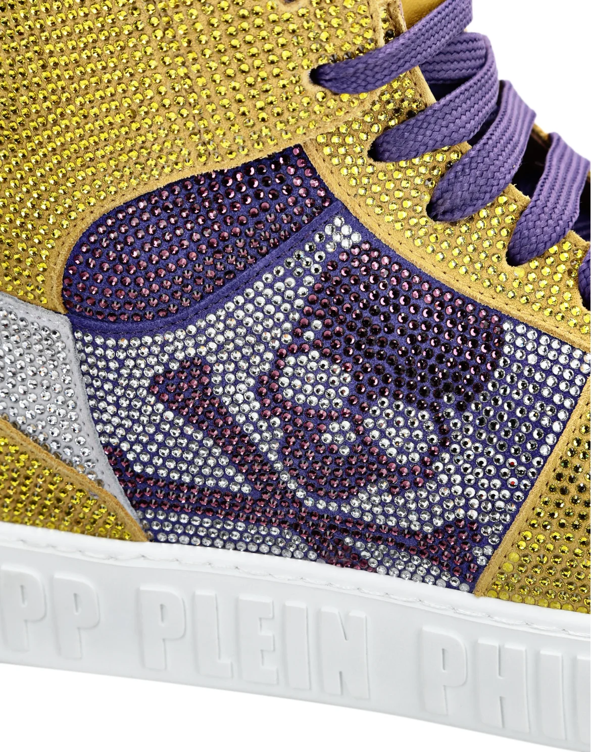 HI-TOP SNEAKERS NOTORIOUS CRYSTAL SKULL with Crystals, цвет: Желтый