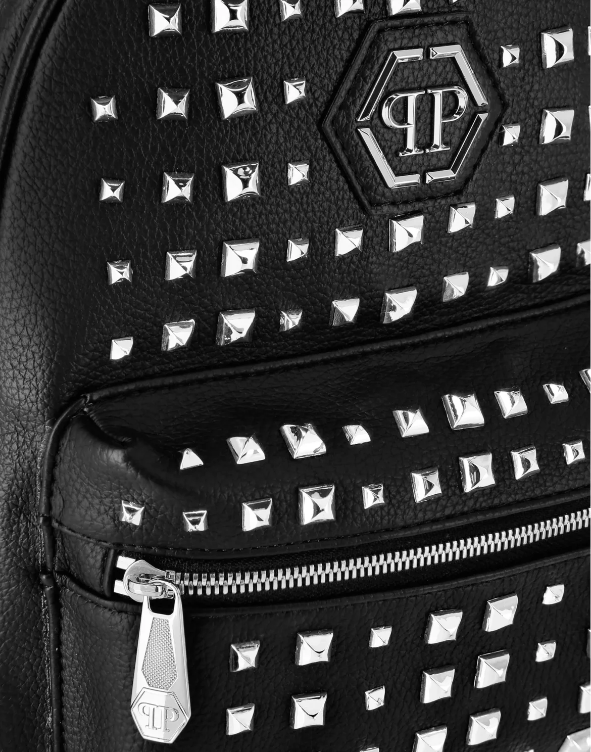 BACKPACK MEDIUM SIZE HEXAGON AND STUDS, цвет: Черный