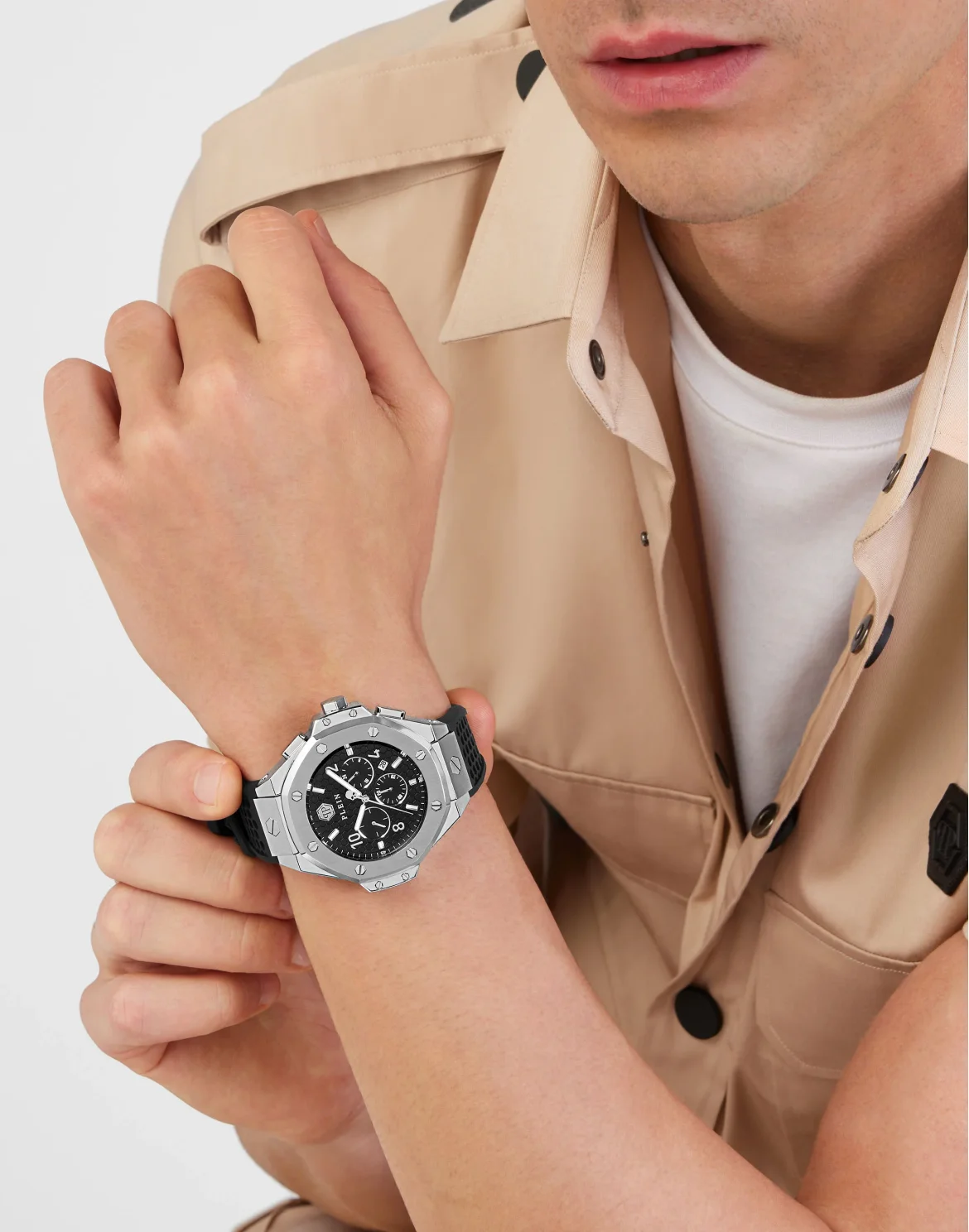 Stainless Steel Watch, цвет: Черный