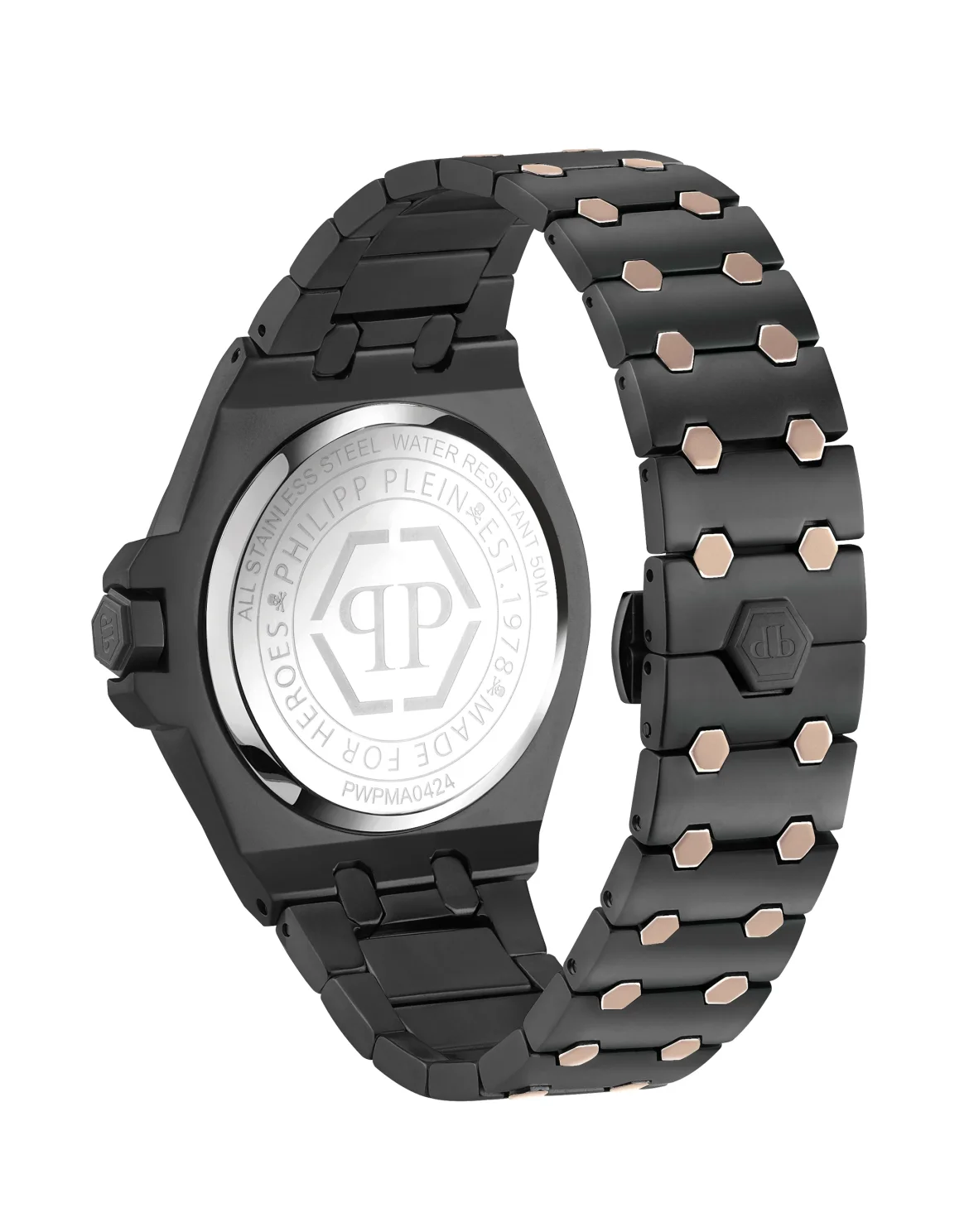 Stainless Steel Watch, цвет: Черный
