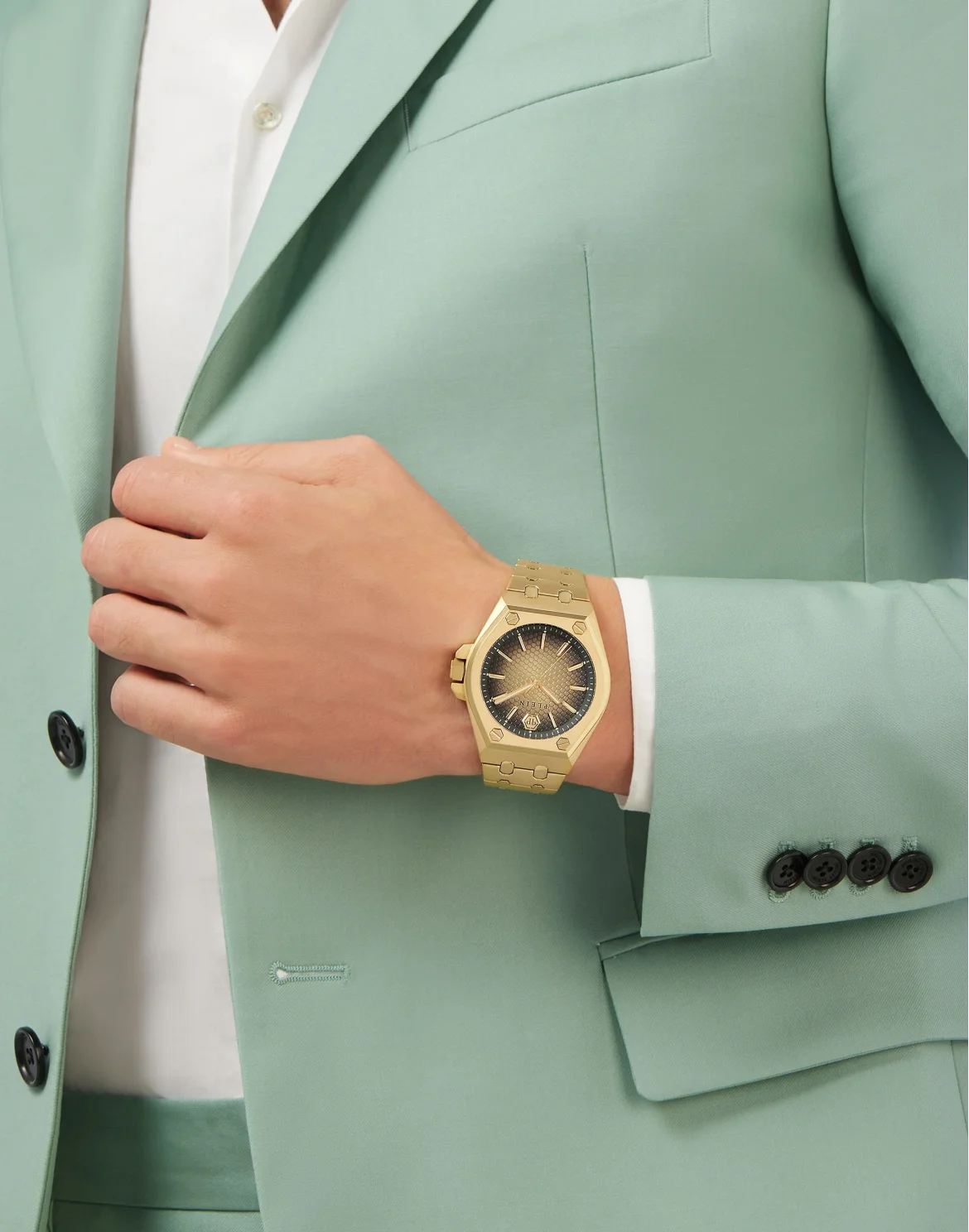 Stainless Steel Watch, цвет: Золотой
