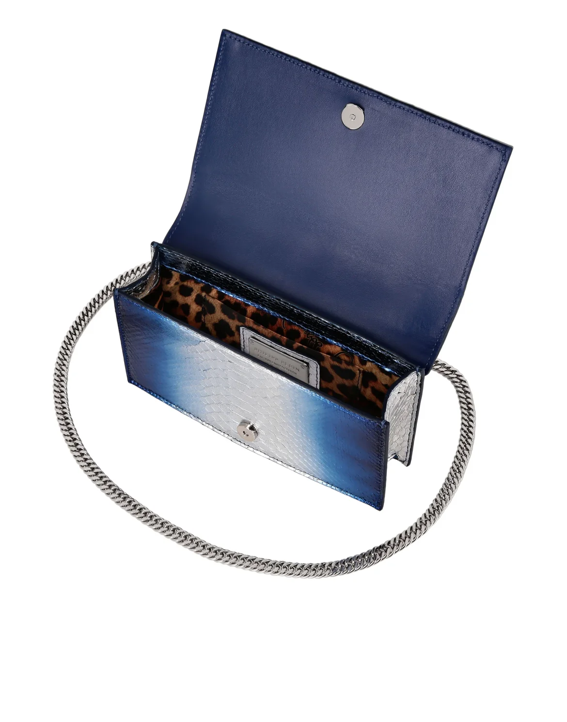 Small Python Shoulder Bag, цвет: Серебристый