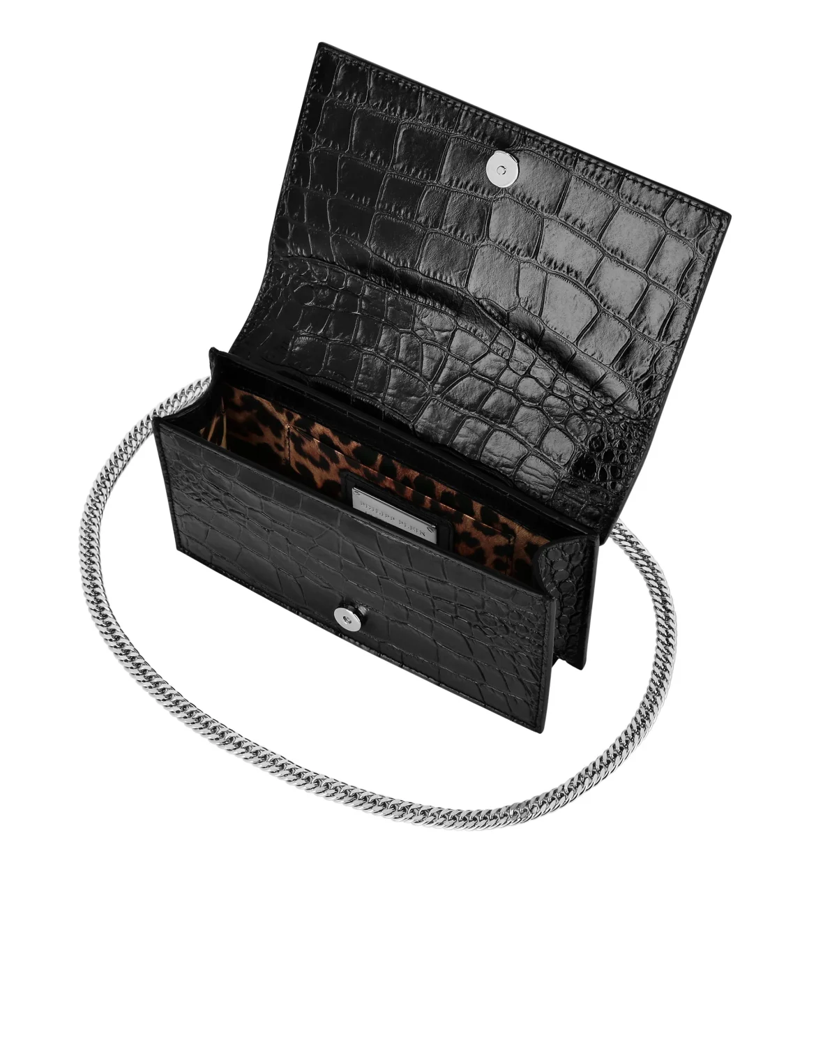 Crocco Printed Small Shoulder Bag, цвет: Черный