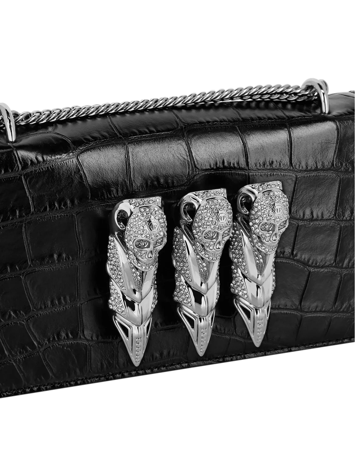 Crocco Printed Small Shoulder Bag, цвет: Черный