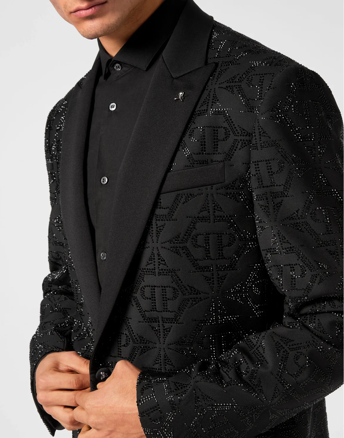 Wool Blazer Lord fit Hexagon, цвет: Черный