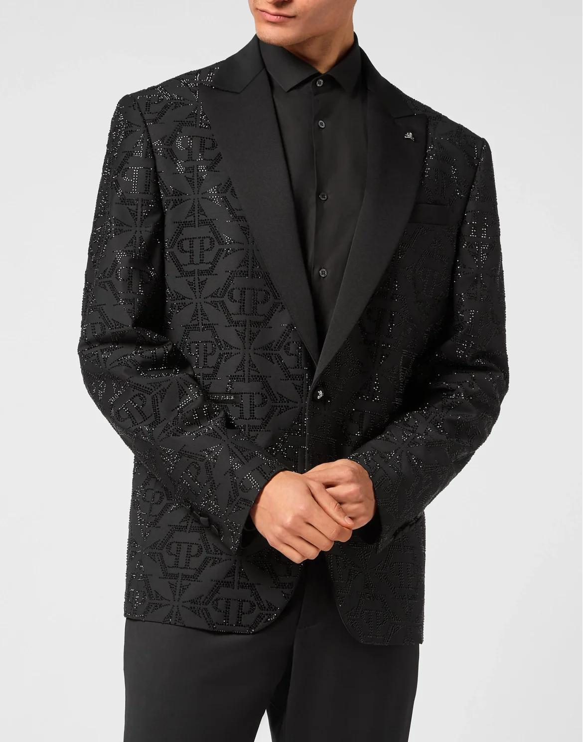 Wool Blazer Lord fit Hexagon, цвет: Черный