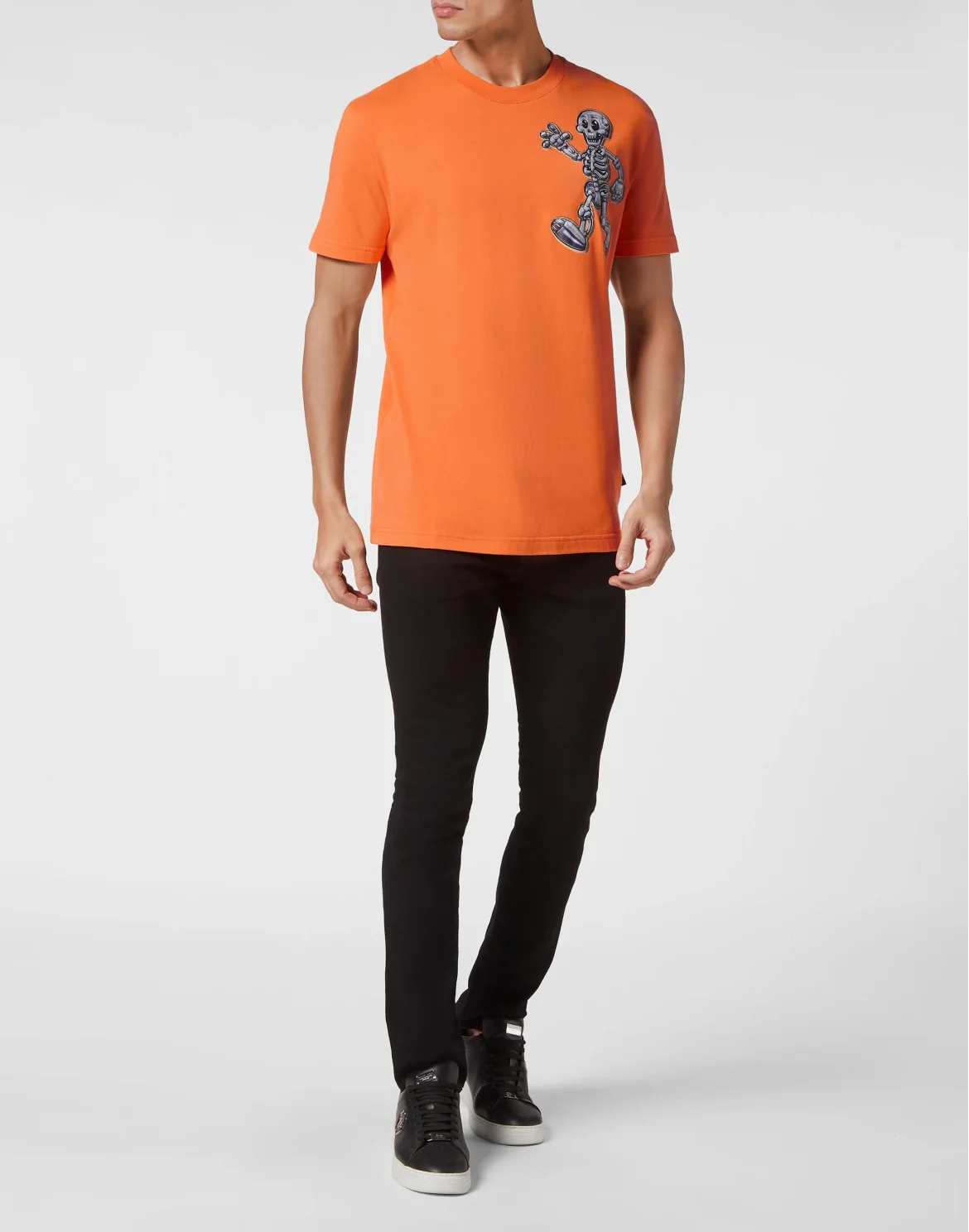T-shirt Round Neck SS Skully Gang, цвет: Оранжевый