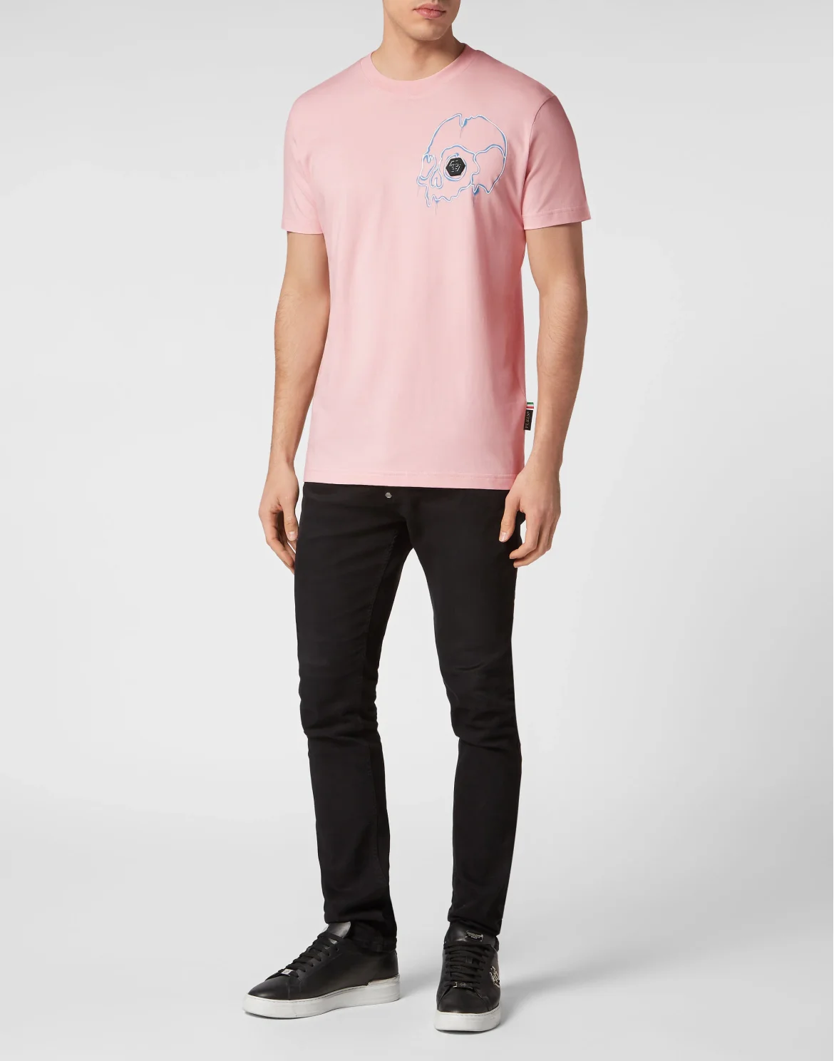 T-shirt Round Neck SS Dripping Skull, цвет: Розовый