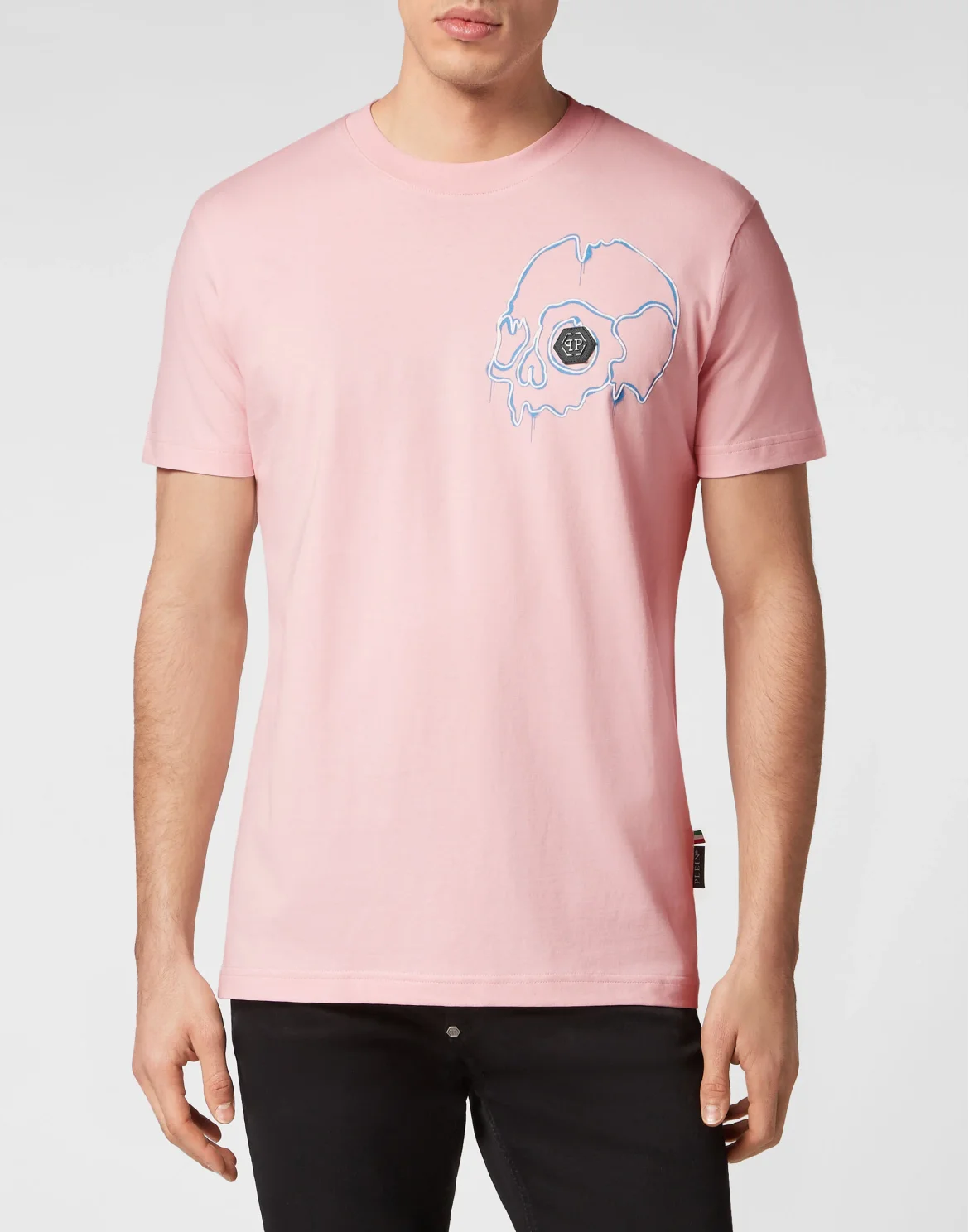 T-shirt Round Neck SS Dripping Skull, цвет: Розовый