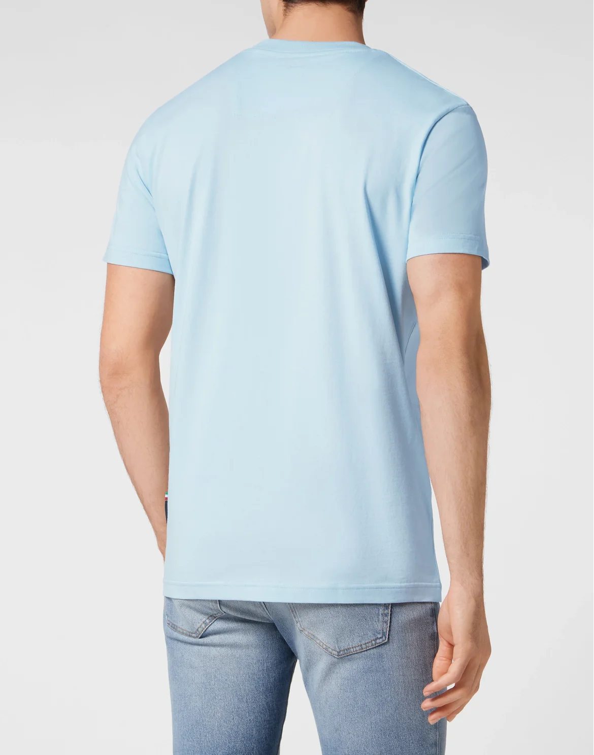 T-shirt Round Neck SS Dripping Skull, цвет: Голубой