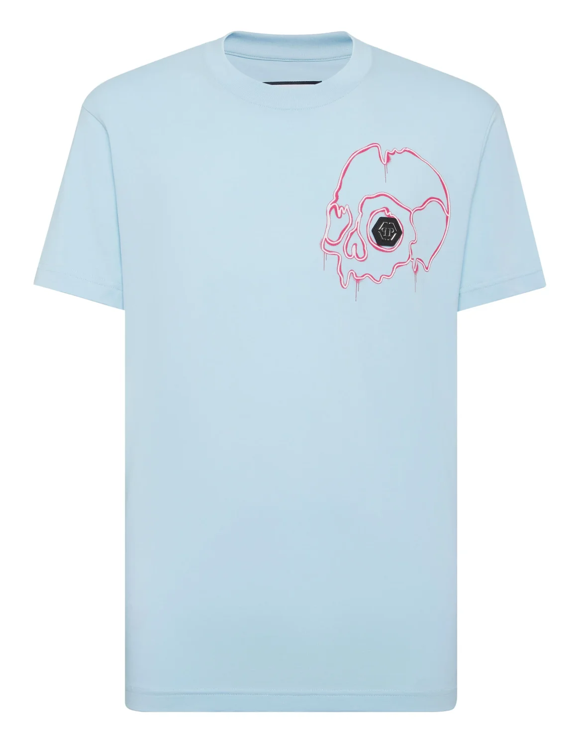 T-shirt Round Neck SS Dripping Skull, цвет: Голубой