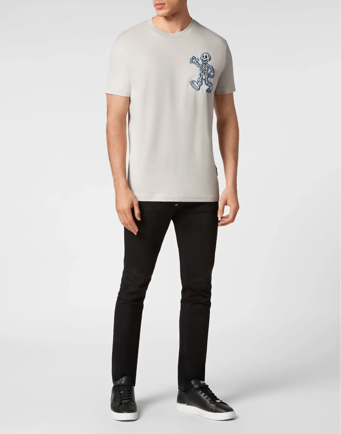T-shirt Round Neck SS Skully Gang, цвет: Бежевый