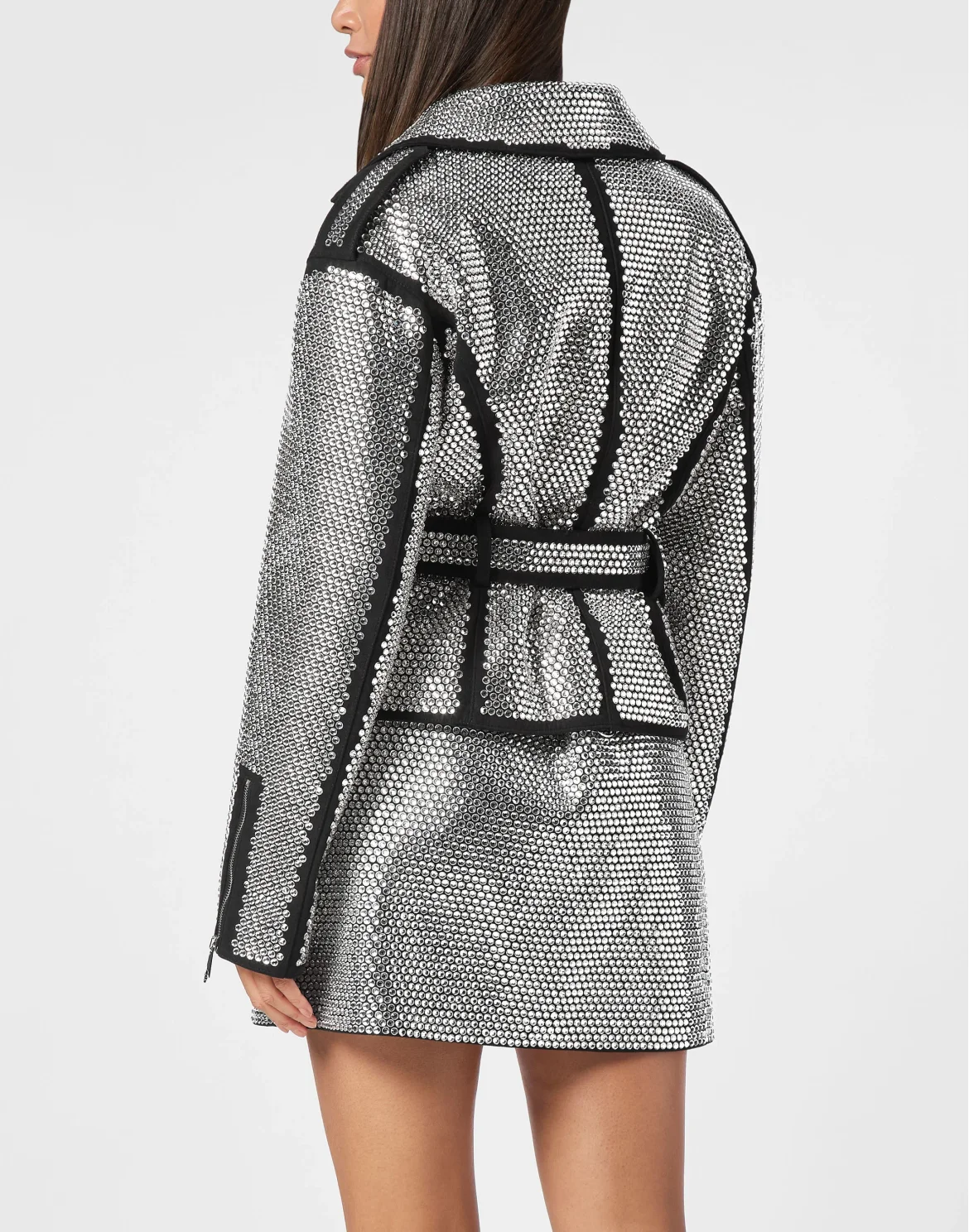 Oversized Biker Jacket Crystal, цвет: Прозрачный