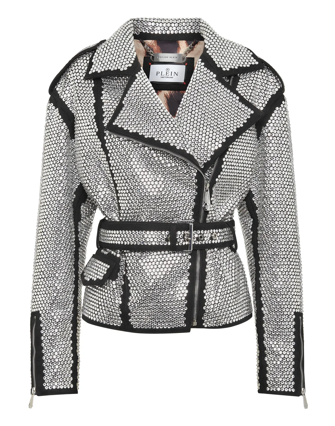 Oversized Biker Jacket Crystal, цвет: Прозрачный