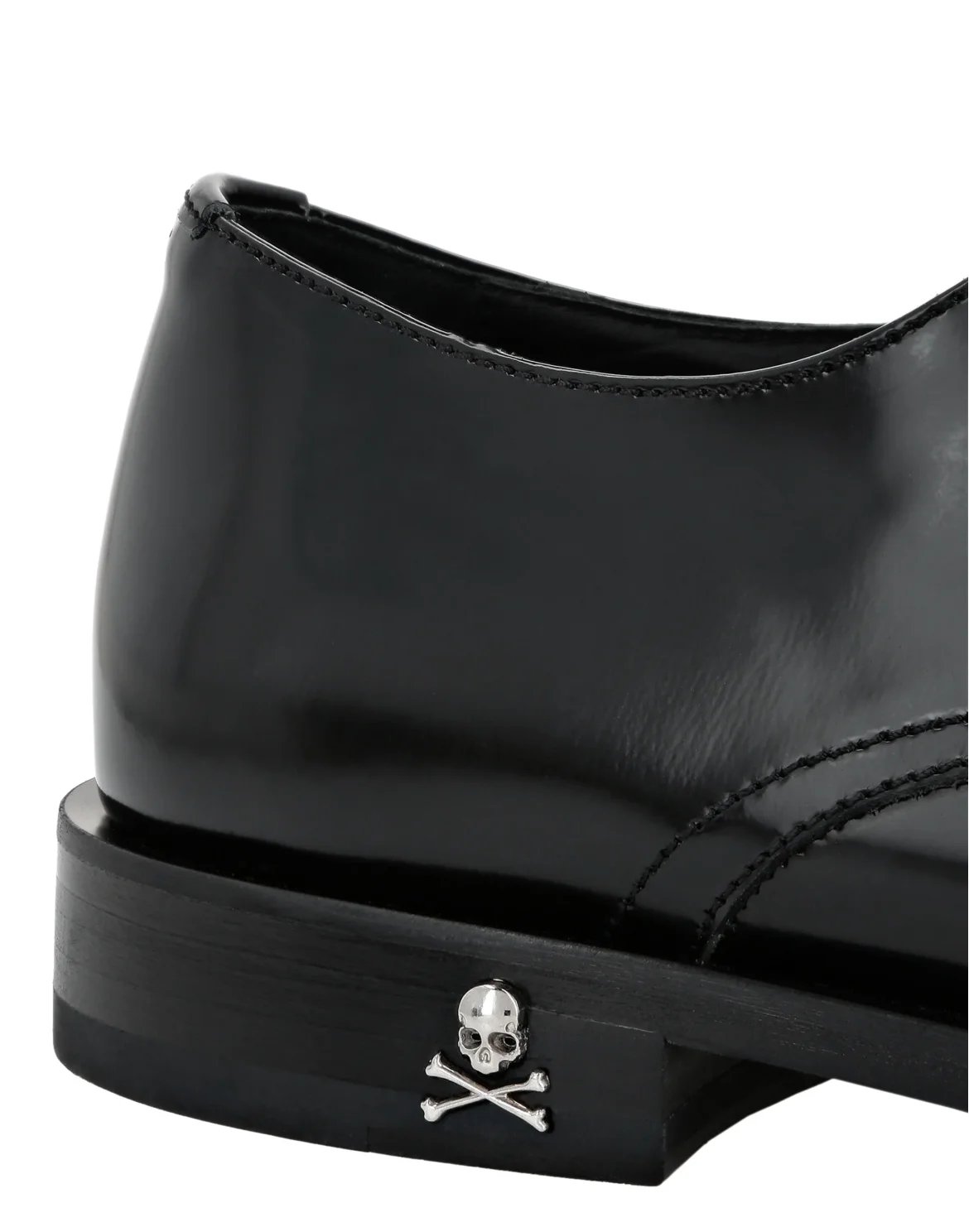 Leather Derby Shoes, цвет: Черный