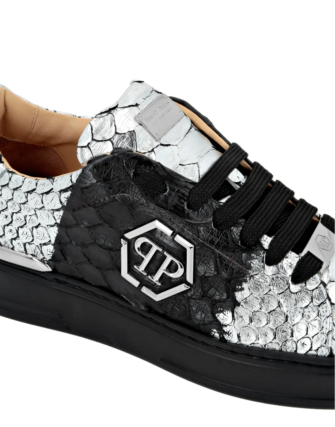 Python Lo-Top Sneakers, цвет: Черный