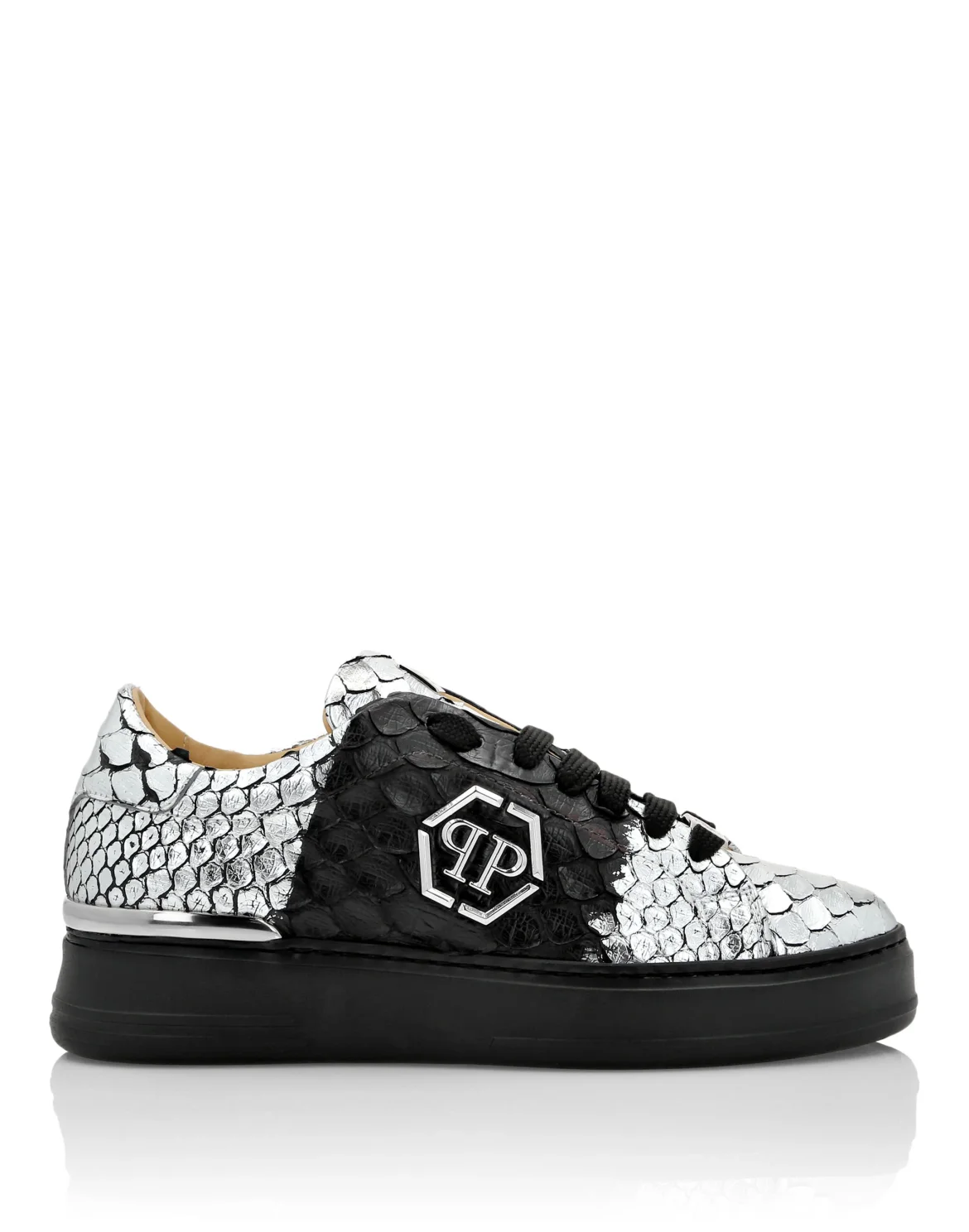 Python Lo-Top Sneakers, цвет: Черный