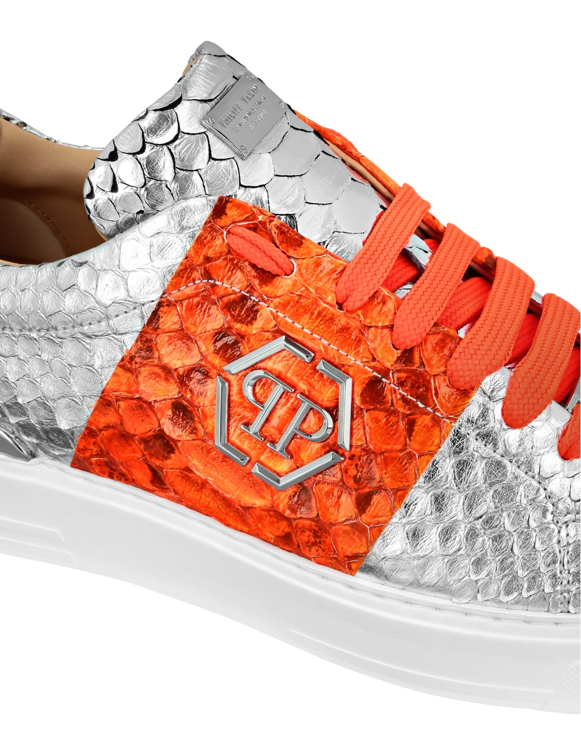 Python Lo-Top Sneakers, цвет: Серебристый