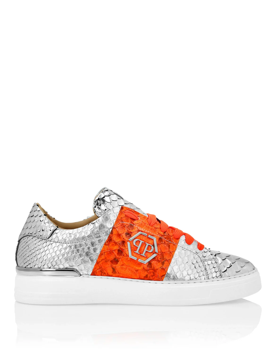 Python Lo-Top Sneakers, цвет: Серебристый